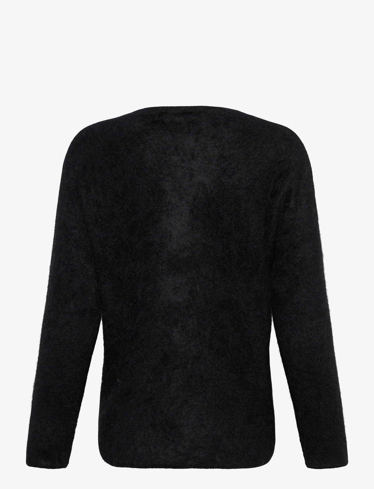 Davida Cashmere - Brushed Curved Sweater - kasjmier - black - 2