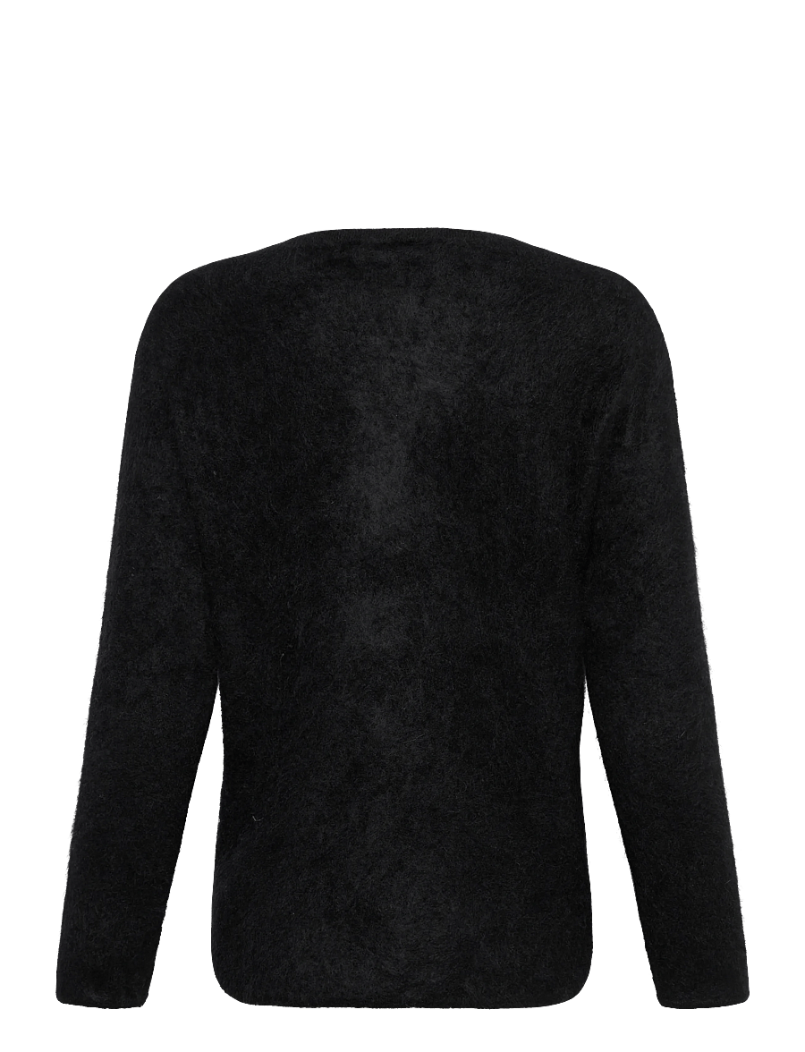 Davida Cashmere - Brushed Curved Sweater - kaschmir - black - 2