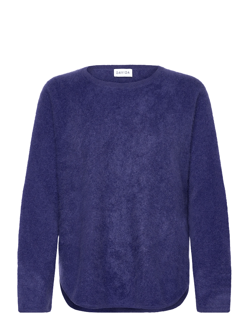 Davida Cashmere - Brushed Curved Sweater - kaschmir - denim blue - 0