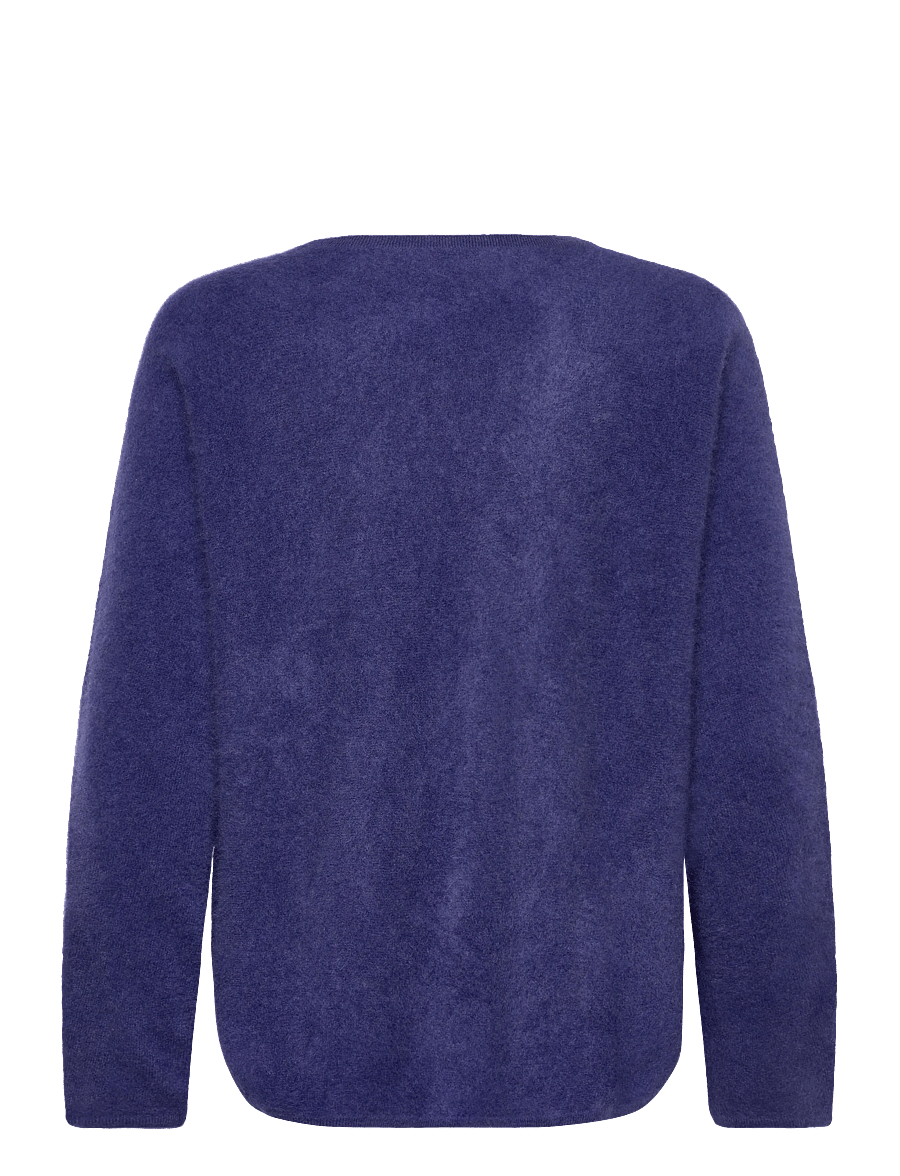 Davida Cashmere - Brushed Curved Sweater - kaschmir - denim blue - 2