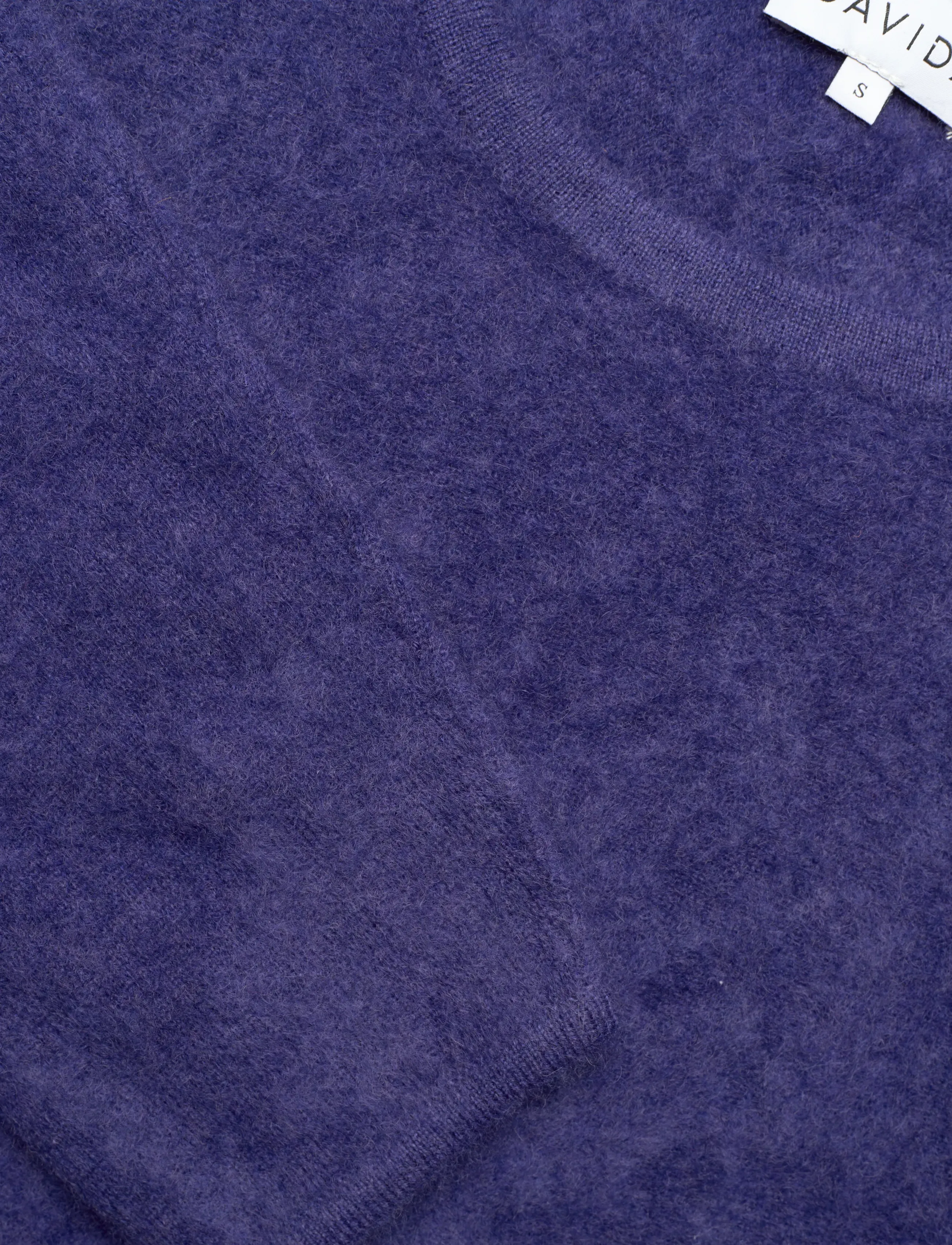 Davida Cashmere - Brushed Curved Sweater - trøjer - denim blue - 5