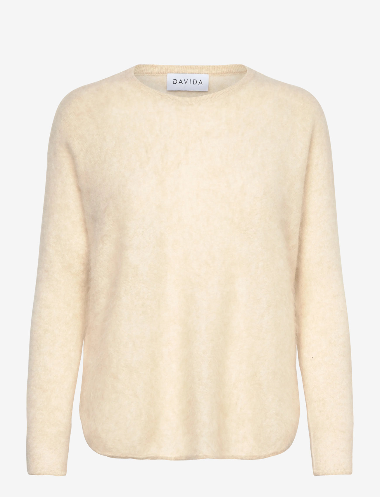 Davida Cashmere - Brushed Curved Sweater - kaschmir - light beige - 1