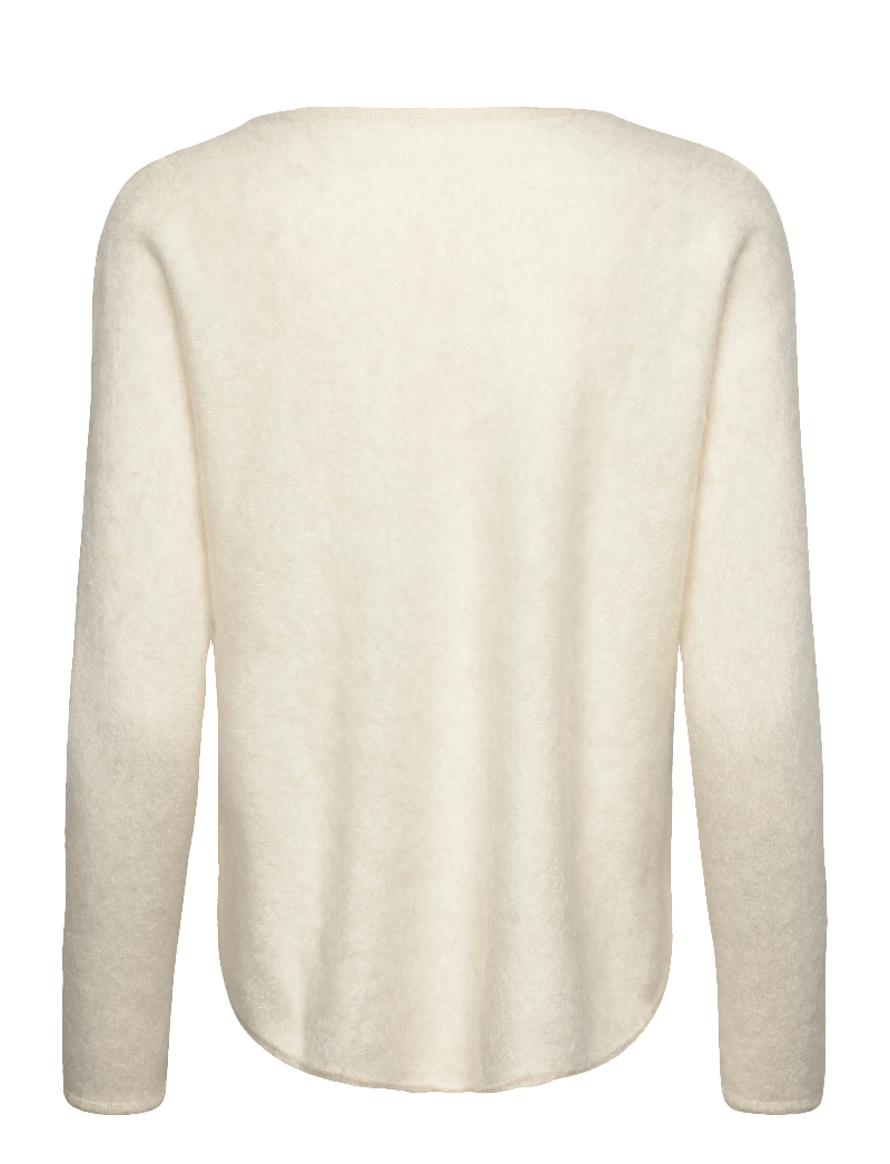 Davida Cashmere - Brushed Curved Sweater - kaschmir - white - 2