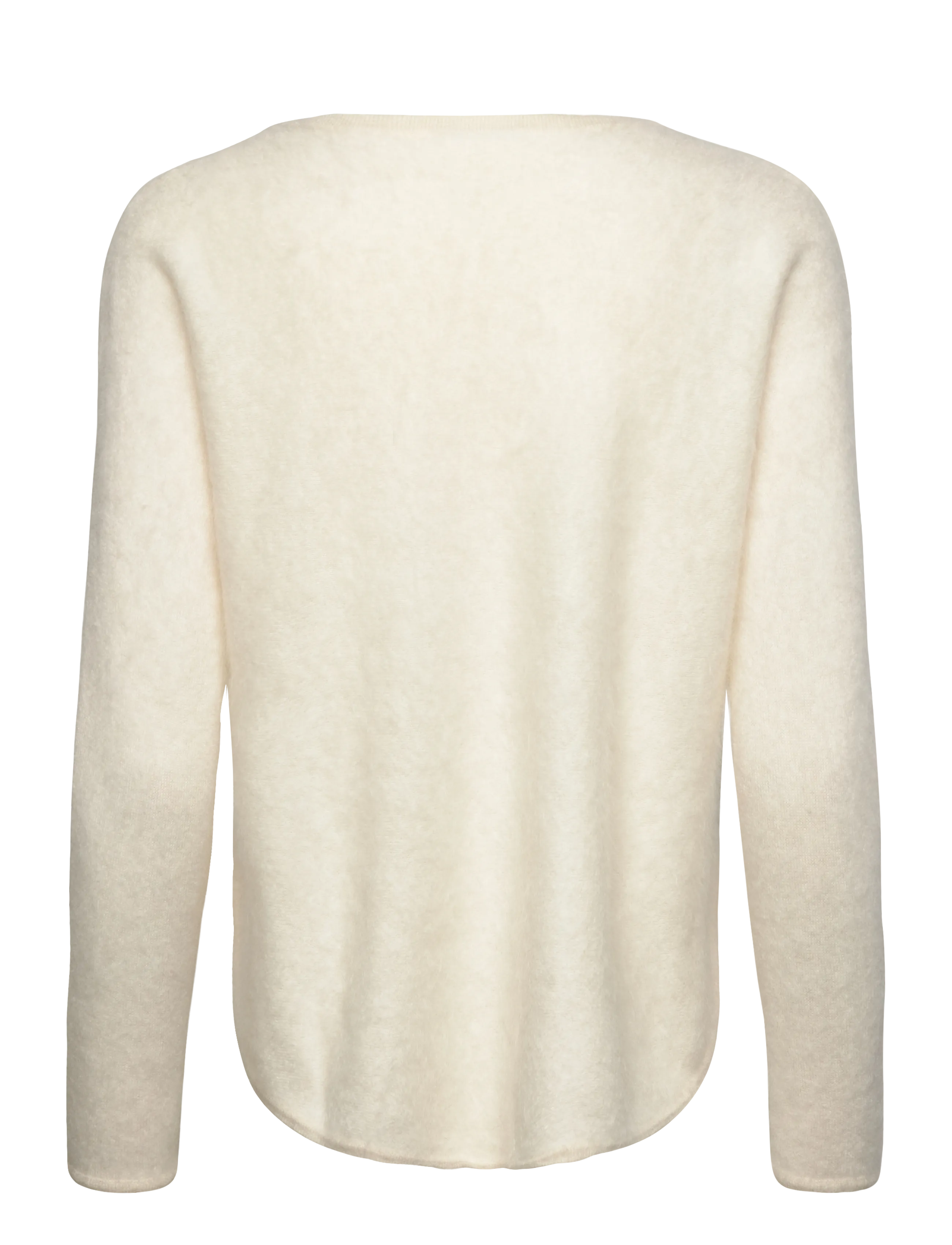 Davida Cashmere - Brushed Curved Sweater - kaschmir - white - 2