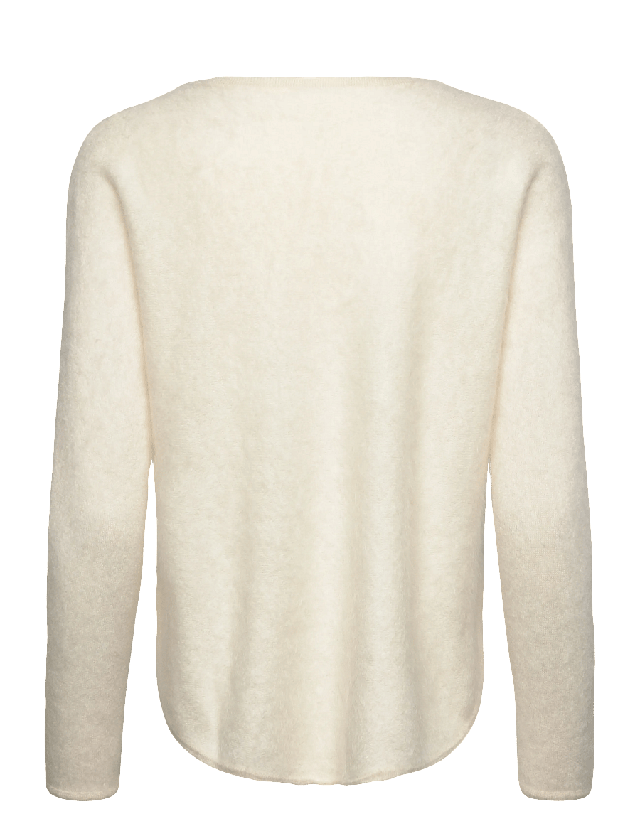 Davida Cashmere - Brushed Curved Sweater - kaschmir - white - 2