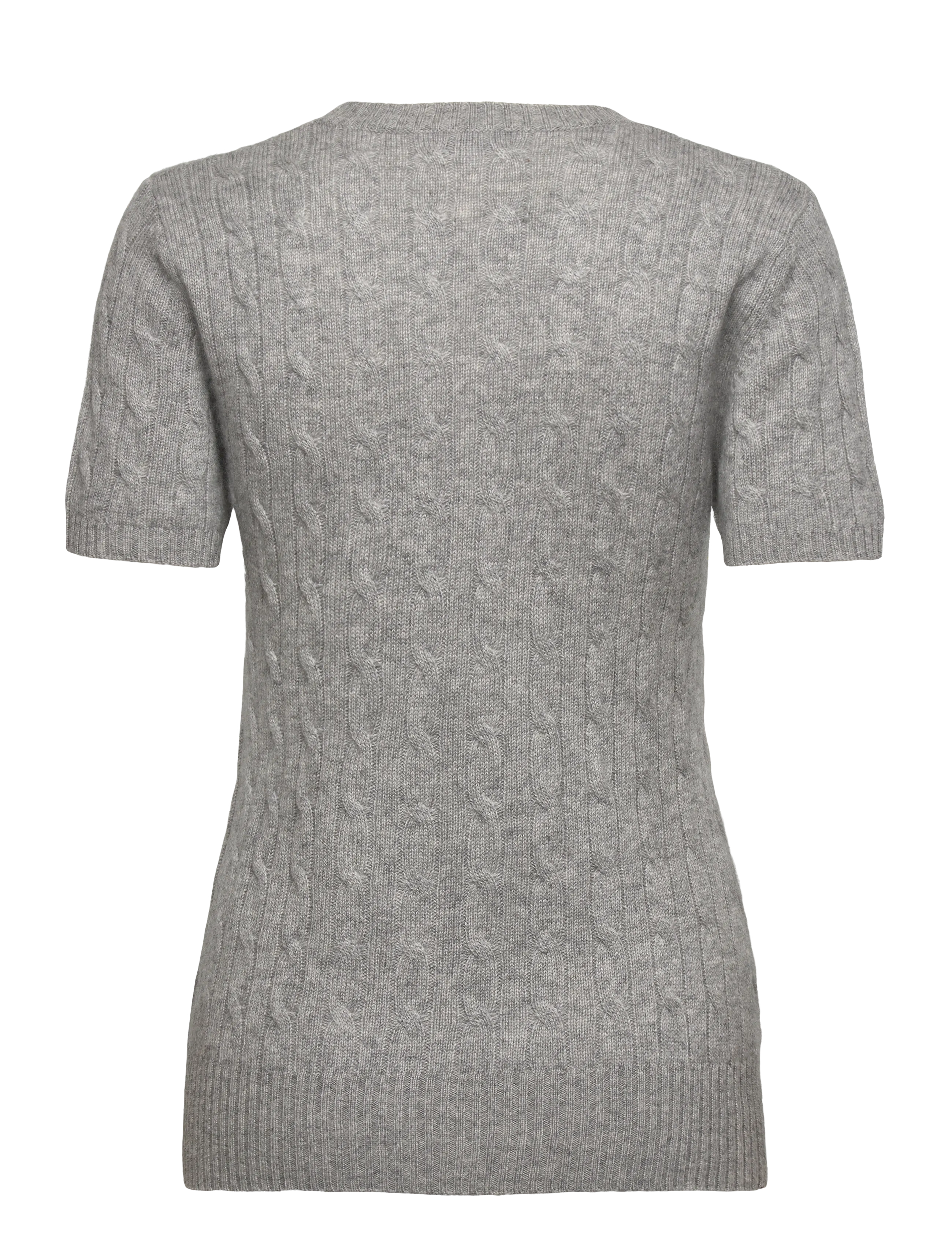 Davida Cashmere - T-Shirt Cable - t-shirts - light grey - 2