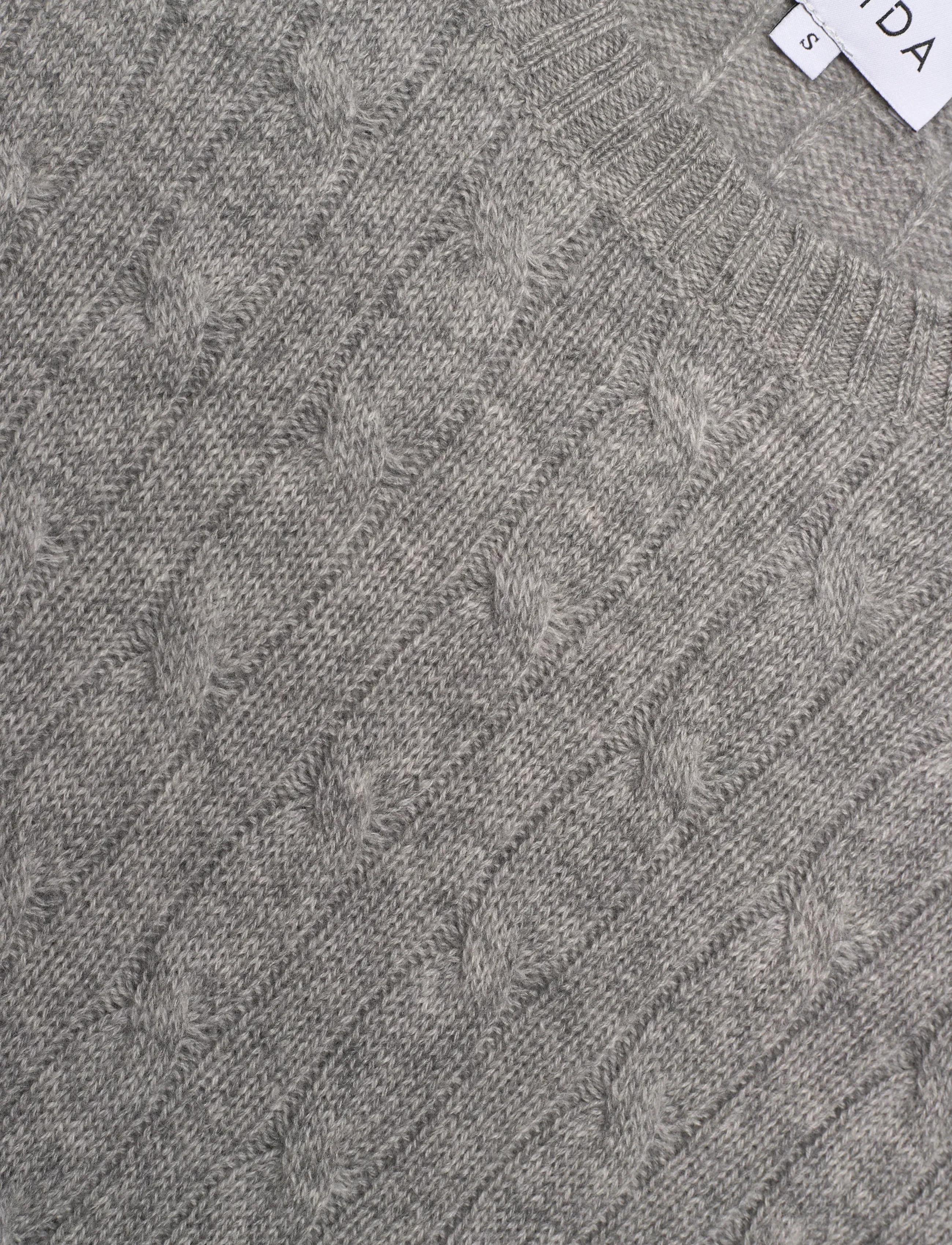 Davida Cashmere - T-Shirt Cable - t-shirts - light grey - 5