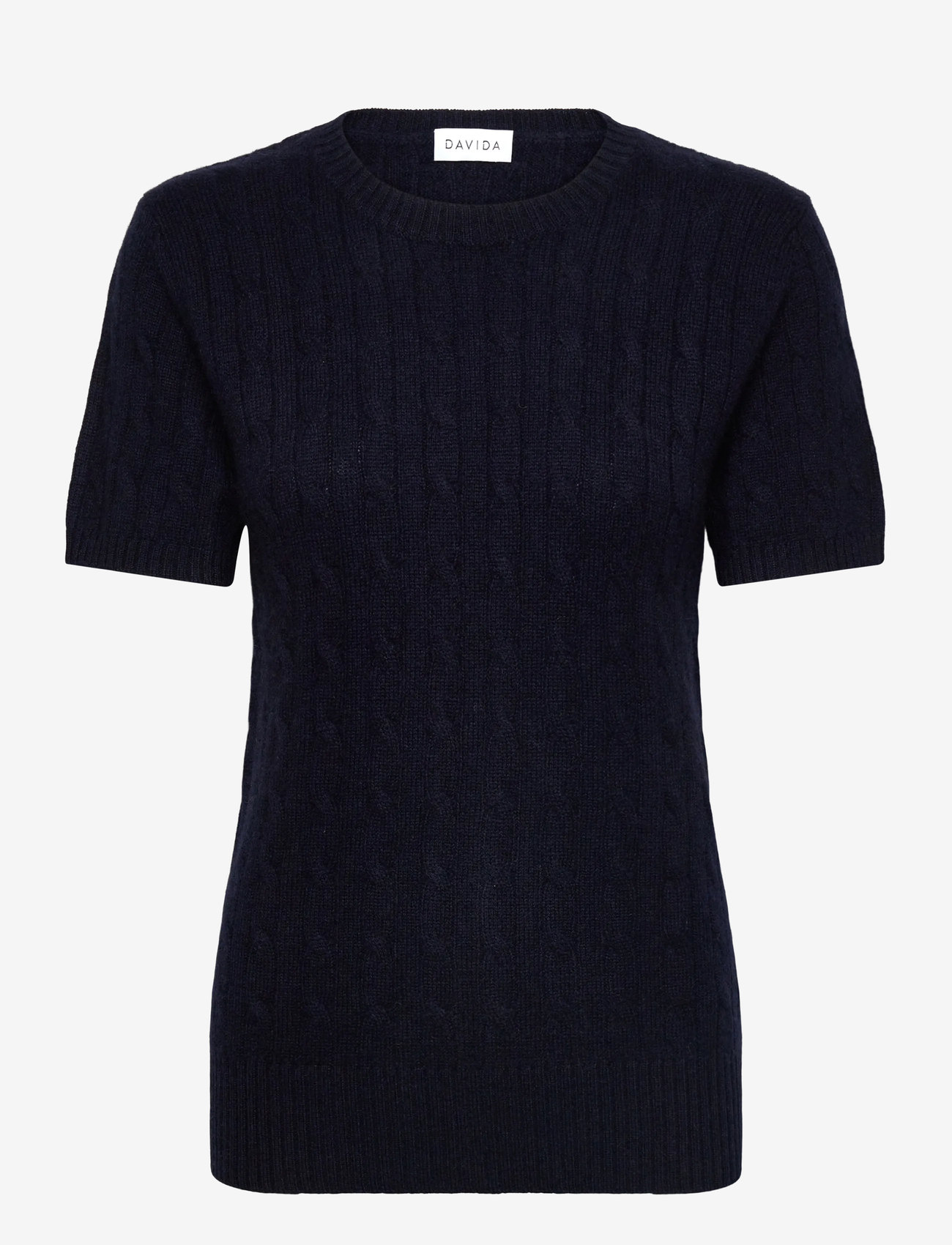 Davida Cashmere - T-Shirt Cable - cashmere - navy - 0