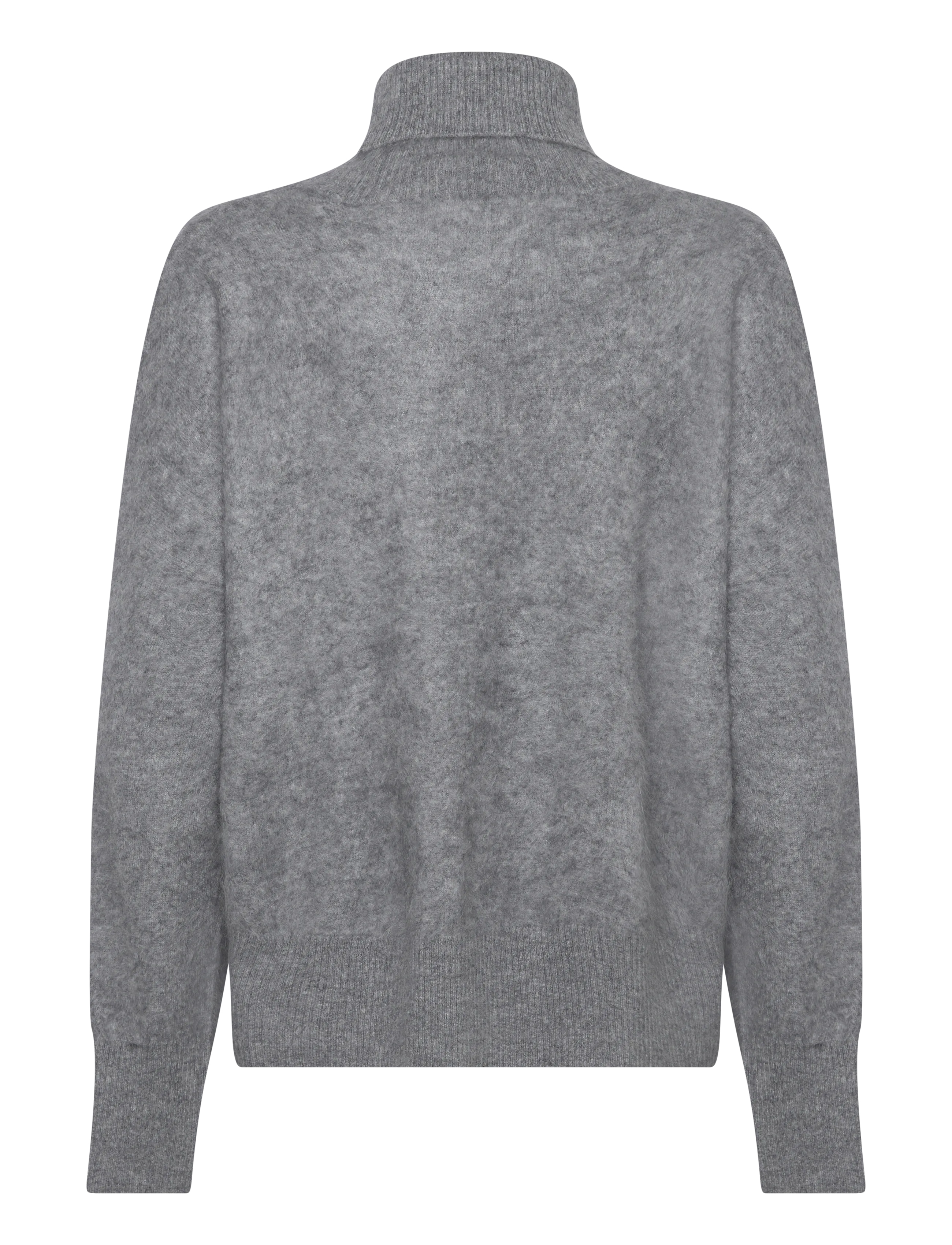 Davida Cashmere - Brushed Roll Neck Sweater - rullekraver - ligth grey - 2
