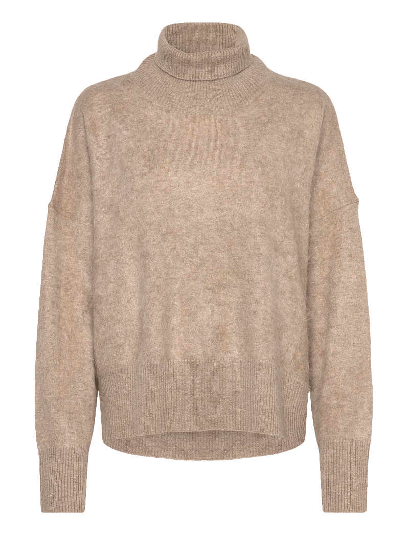 Davida Cashmere - Brushed Roll Neck Sweater - kaschmir - mink - 1