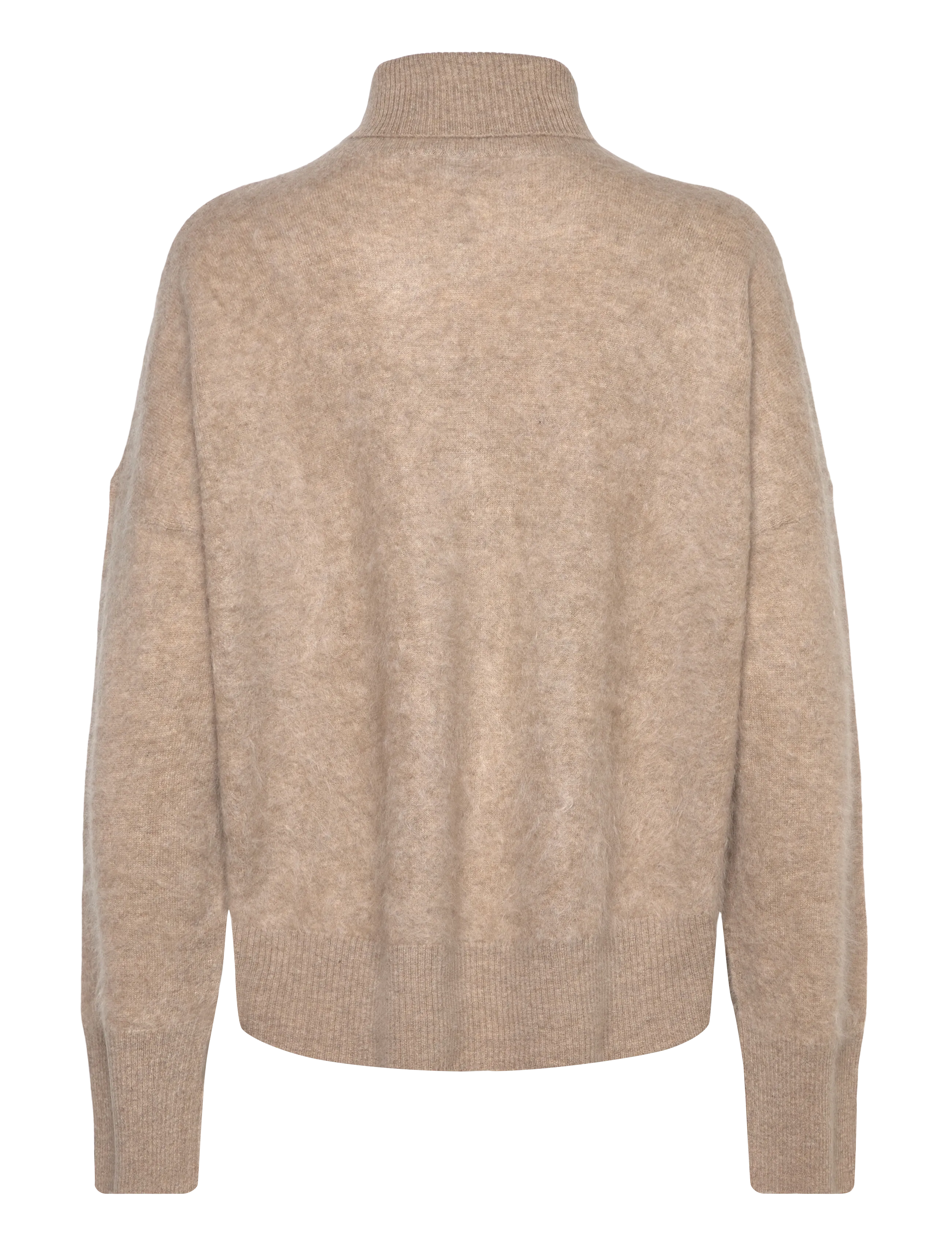 Davida Cashmere - Brushed Roll Neck Sweater - turtleneck - mink - 2