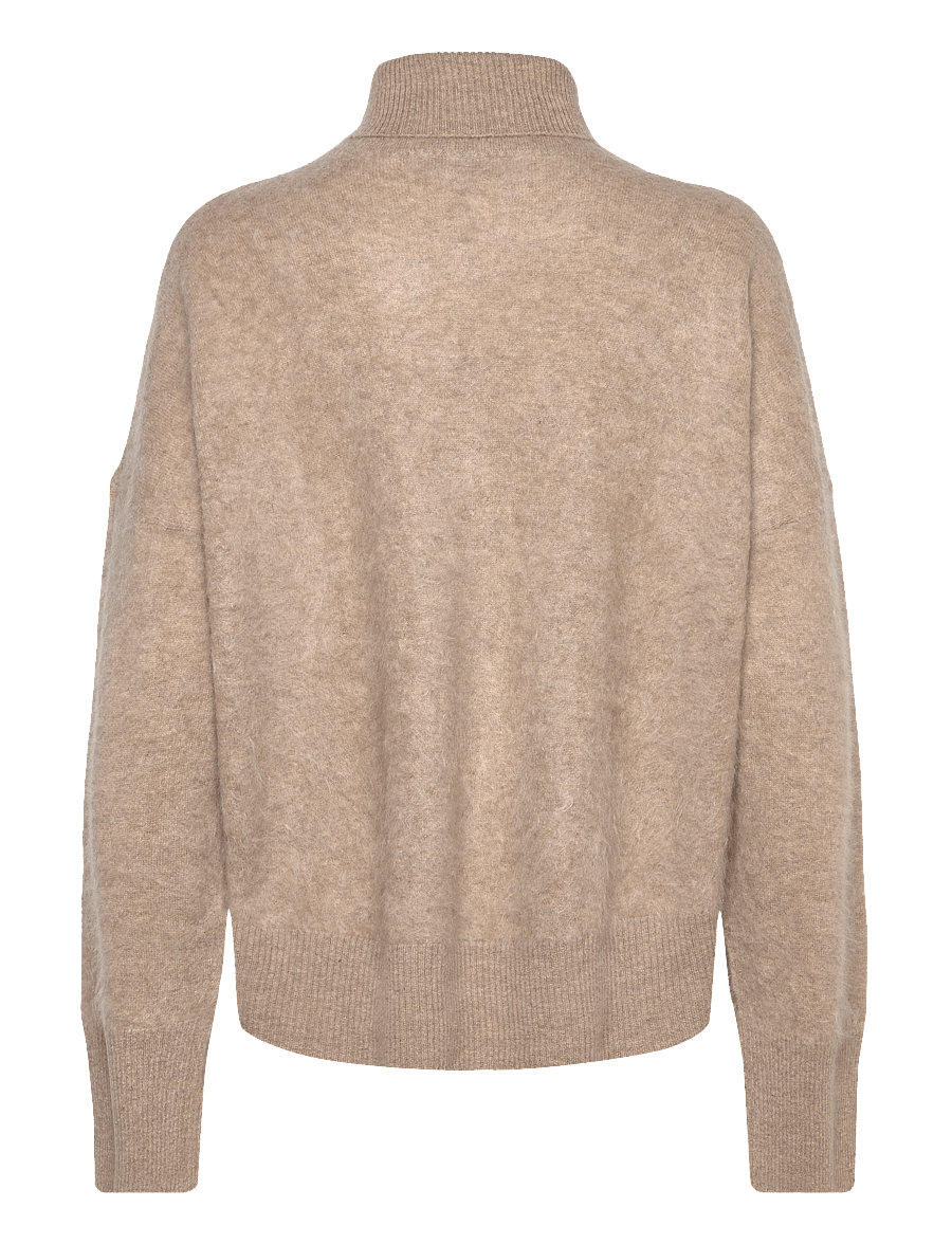 Davida Cashmere - Brushed Roll Neck Sweater - kaschmir - mink - 2