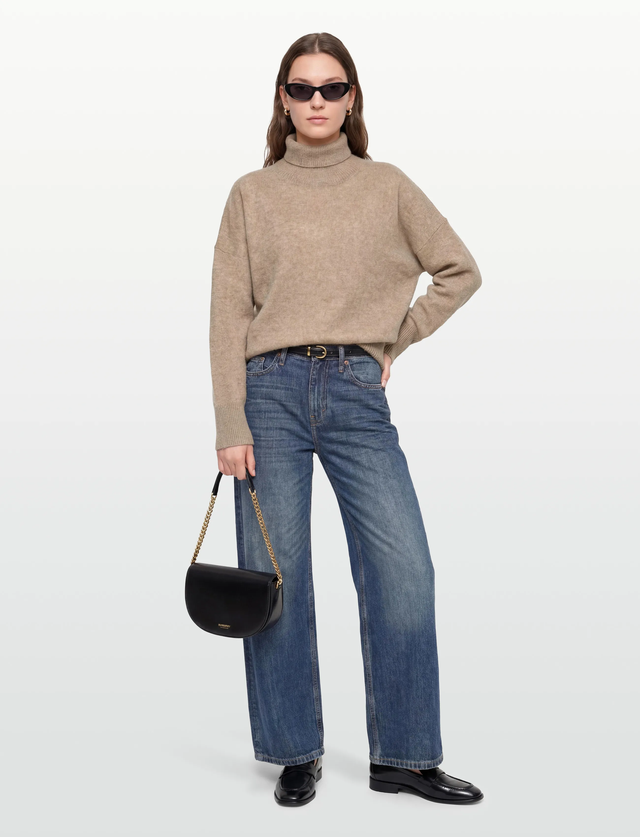 Davida Cashmere - brushed roll neck sweater - sügisesed riided - mink - 0
