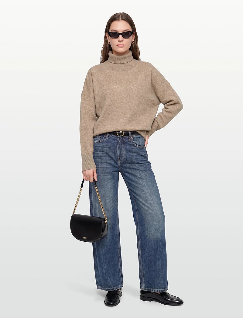 Davida Cashmere - Brushed Roll Neck Sweater - kaschmir - mink - 0