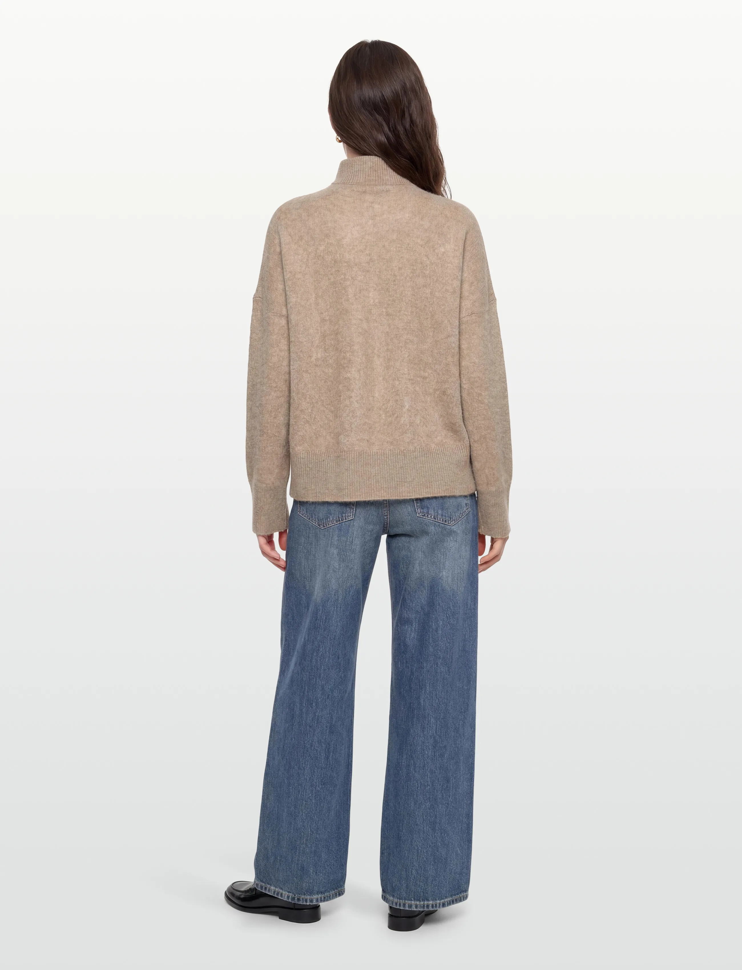 Davida Cashmere - brushed roll neck sweater - sügisesed riided - mink - 4