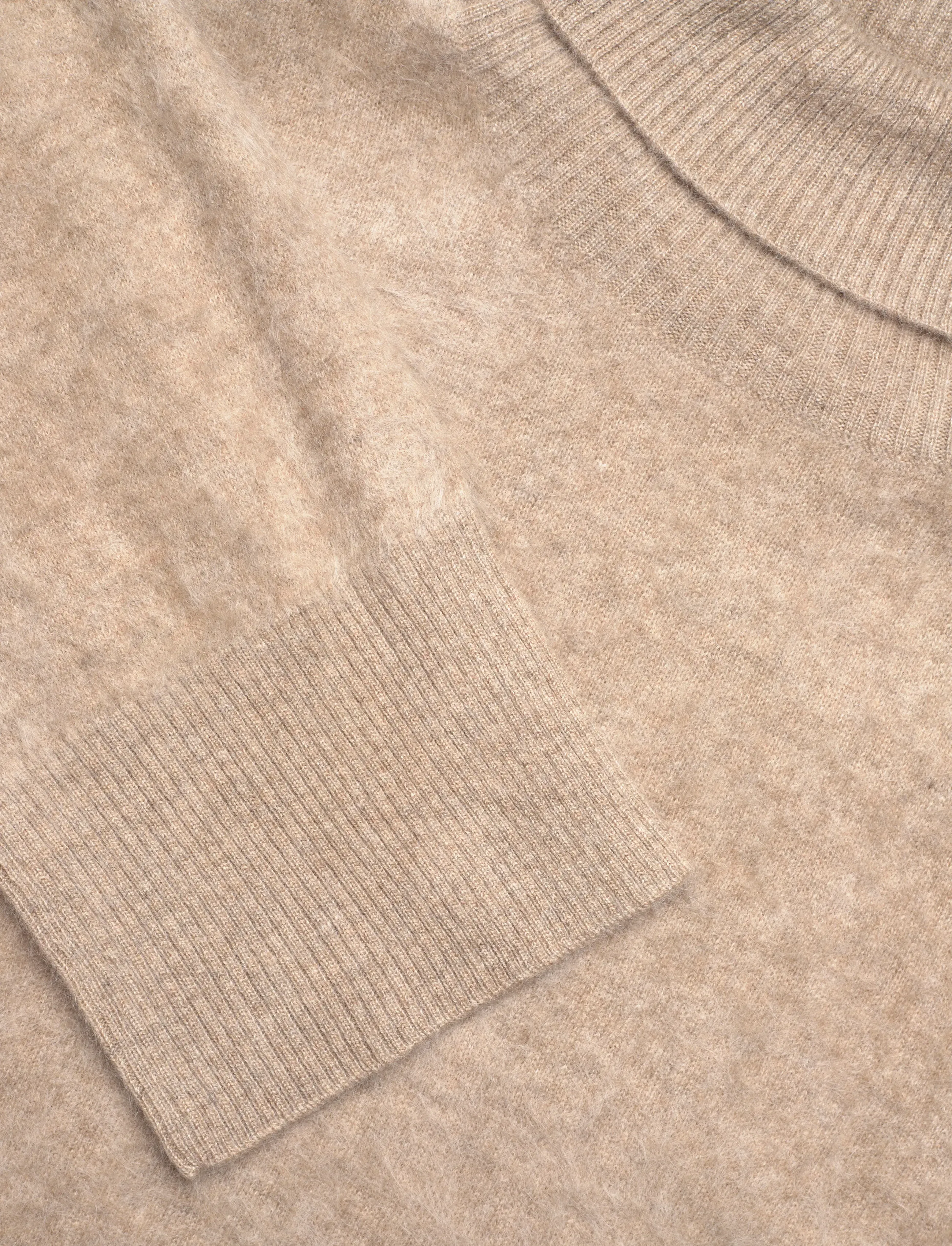 Davida Cashmere - Brushed Roll Neck Sweater - turtleneck - mink - 5