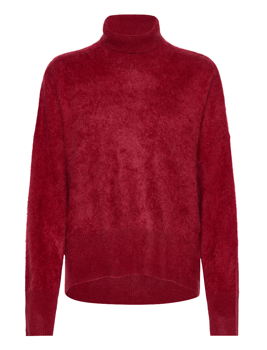 Davida Cashmere - Brushed Roll Neck Sweater - kaschmir - mulberry red - 1