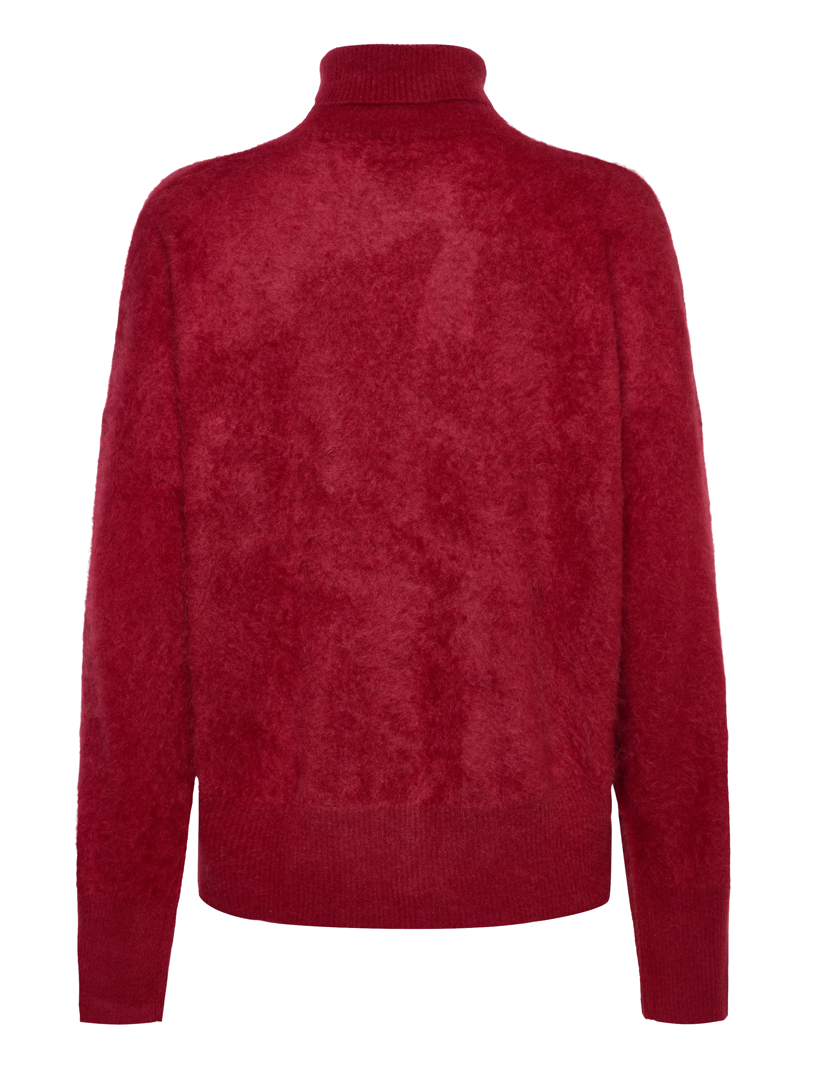 Davida Cashmere - Brushed Roll Neck Sweater - rullekraver - mulberry red - 2