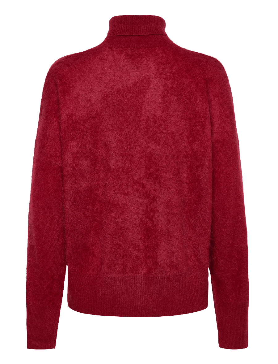 Davida Cashmere - Brushed Roll Neck Sweater - kaschmir - mulberry red - 2