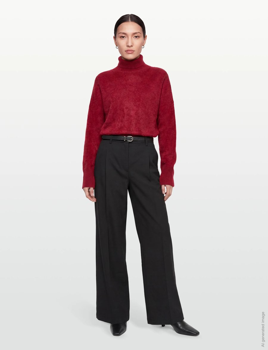Davida Cashmere - Brushed Roll Neck Sweater - kaschmir - mulberry red - 0