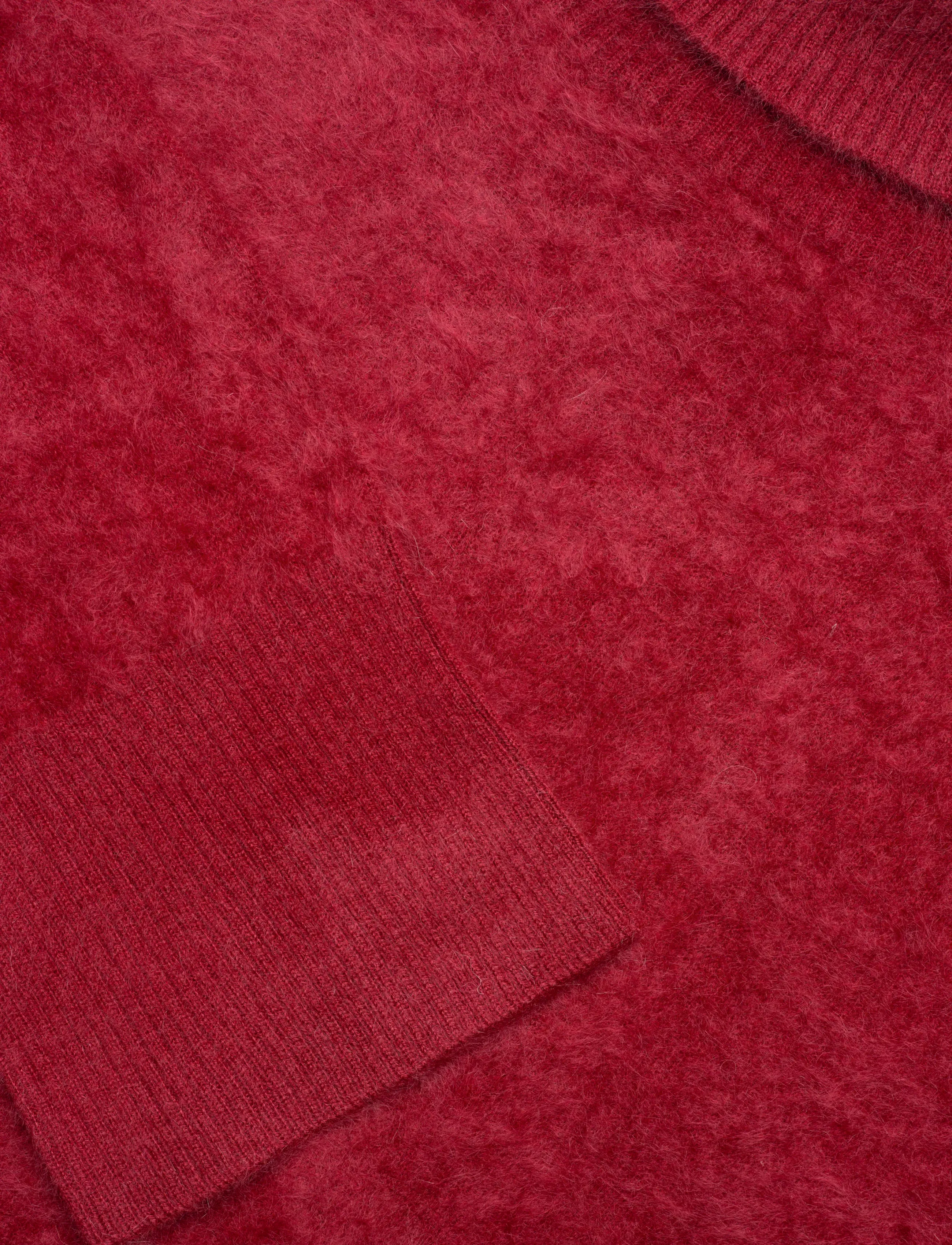 Davida Cashmere - Brushed Roll Neck Sweater - rullekraver - mulberry red - 5