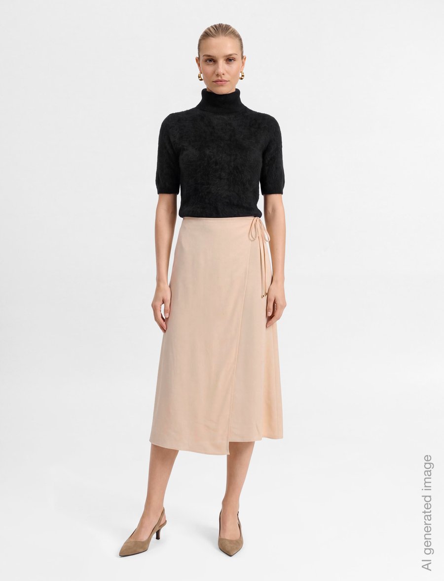 Davida Cashmere - brushed turtleneck t-shirt - kašmiir - black - 0
