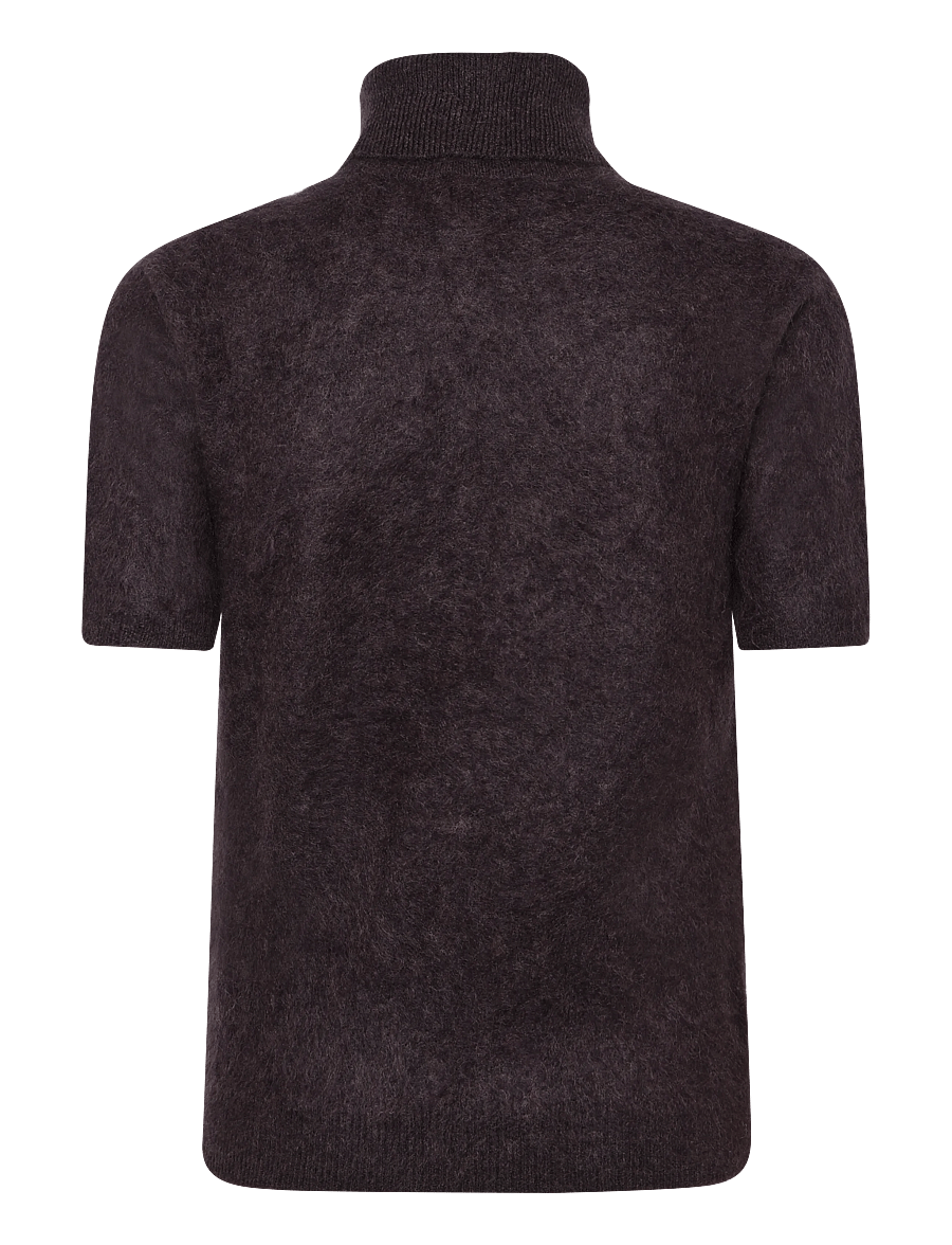 Davida Cashmere - brushed turtleneck t-shirt - kaschmir - cacao - 1