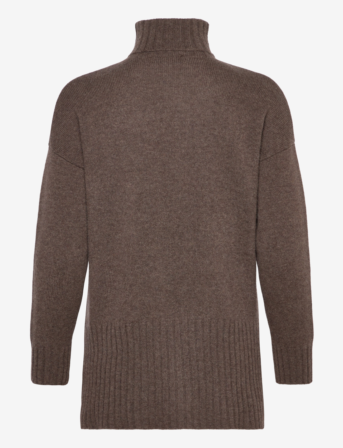 Davida Cashmere - Turtleneck Oversized Slits - kaschmir - cacao - 2