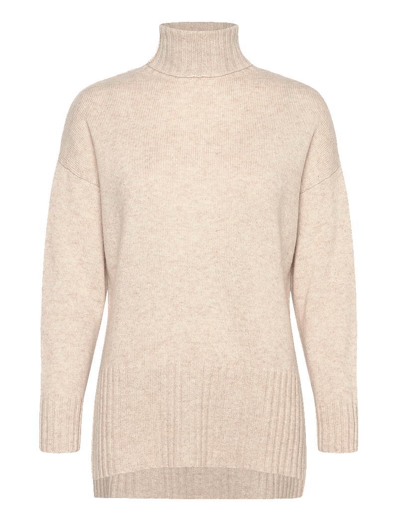 Davida Cashmere - Turtleneck Oversized Slits - kaschmir - light beige - 1