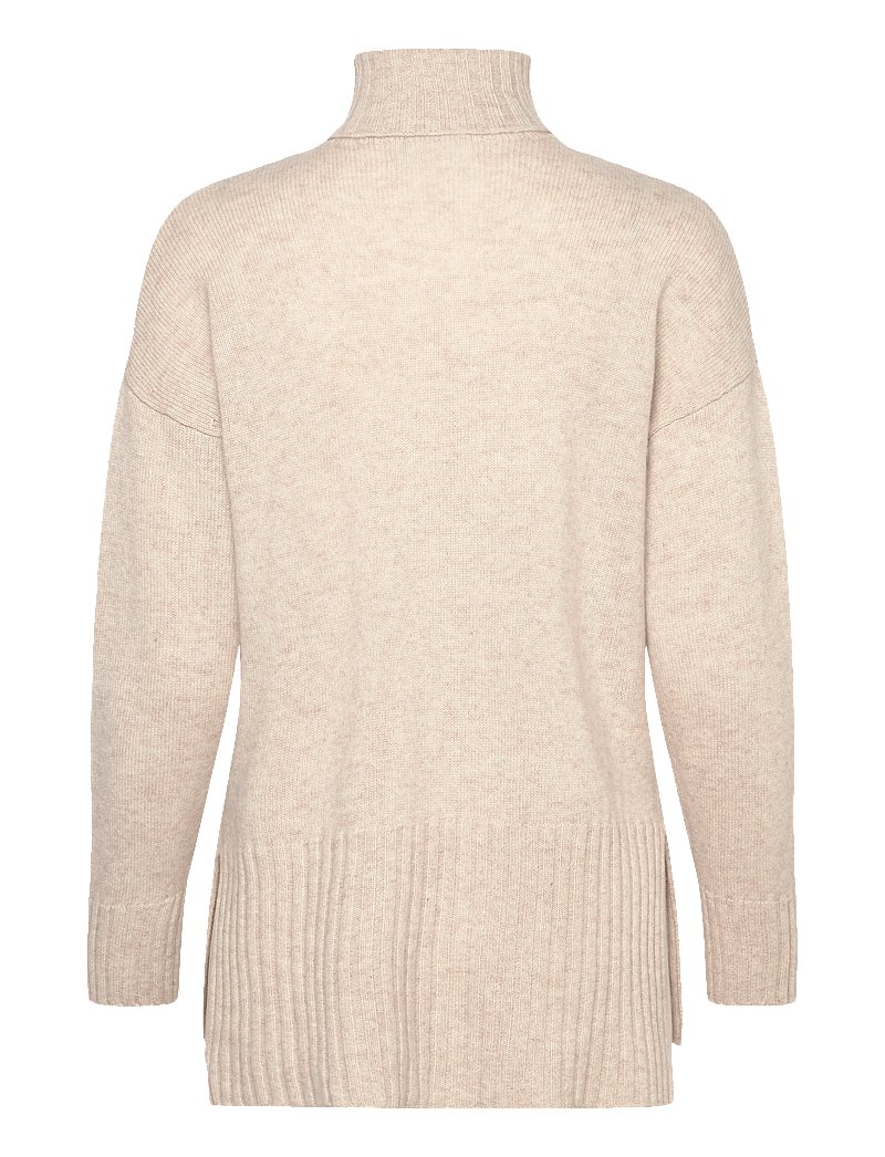Davida Cashmere - Turtleneck Oversized Slits - kaschmir - light beige - 2