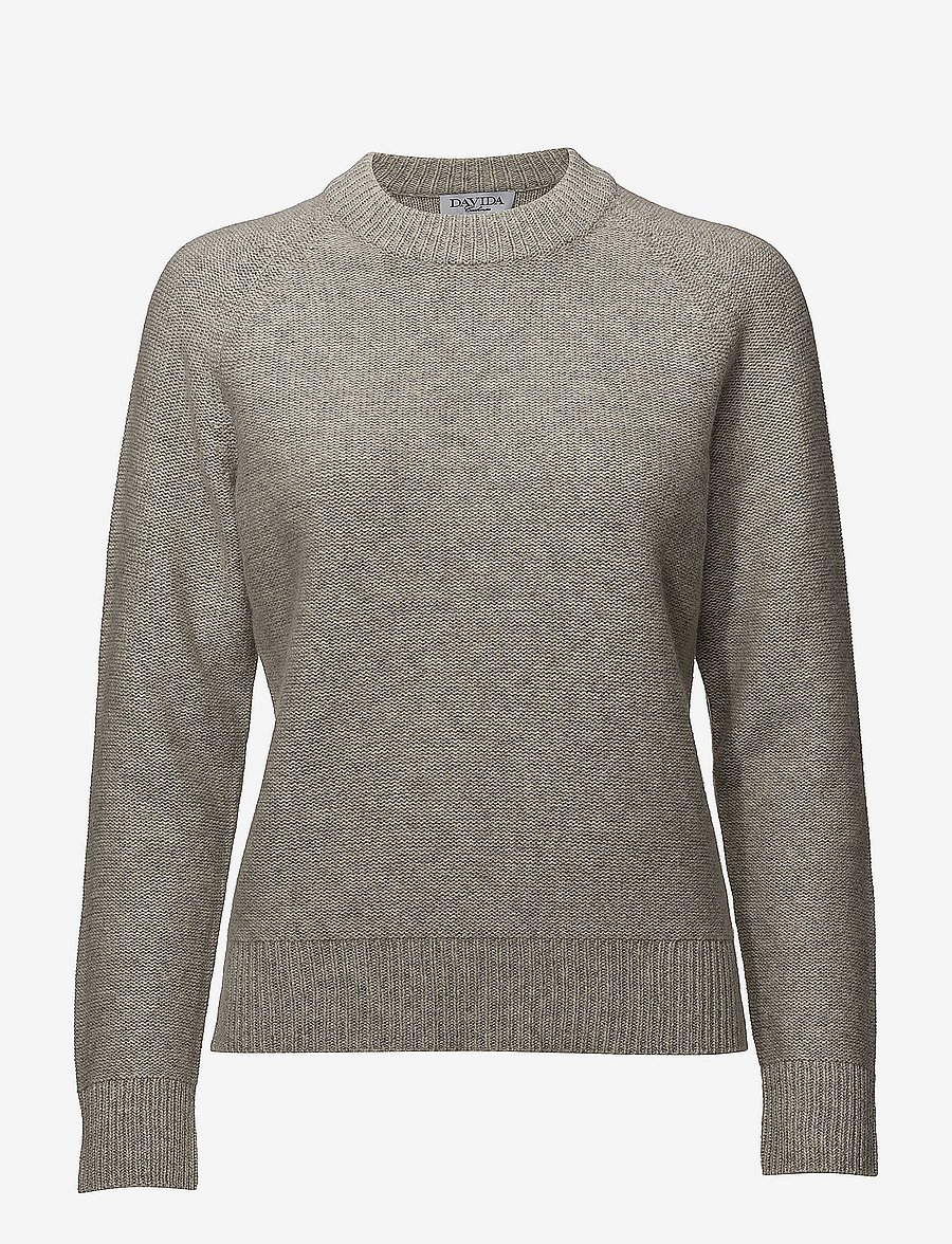 Davida Cashmere - Turtleneck Oversized Slits - kaschmir - sand - 0