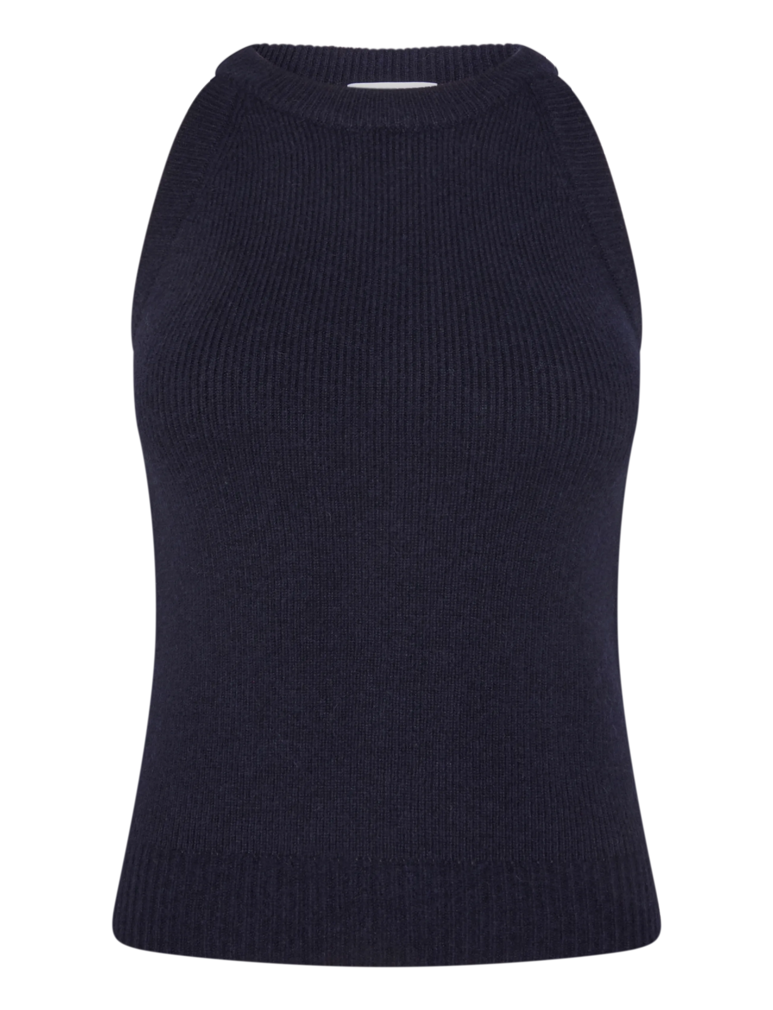 Davida Cashmere Sleeveless Rib Tank - Summer in the city - NAVY / navy