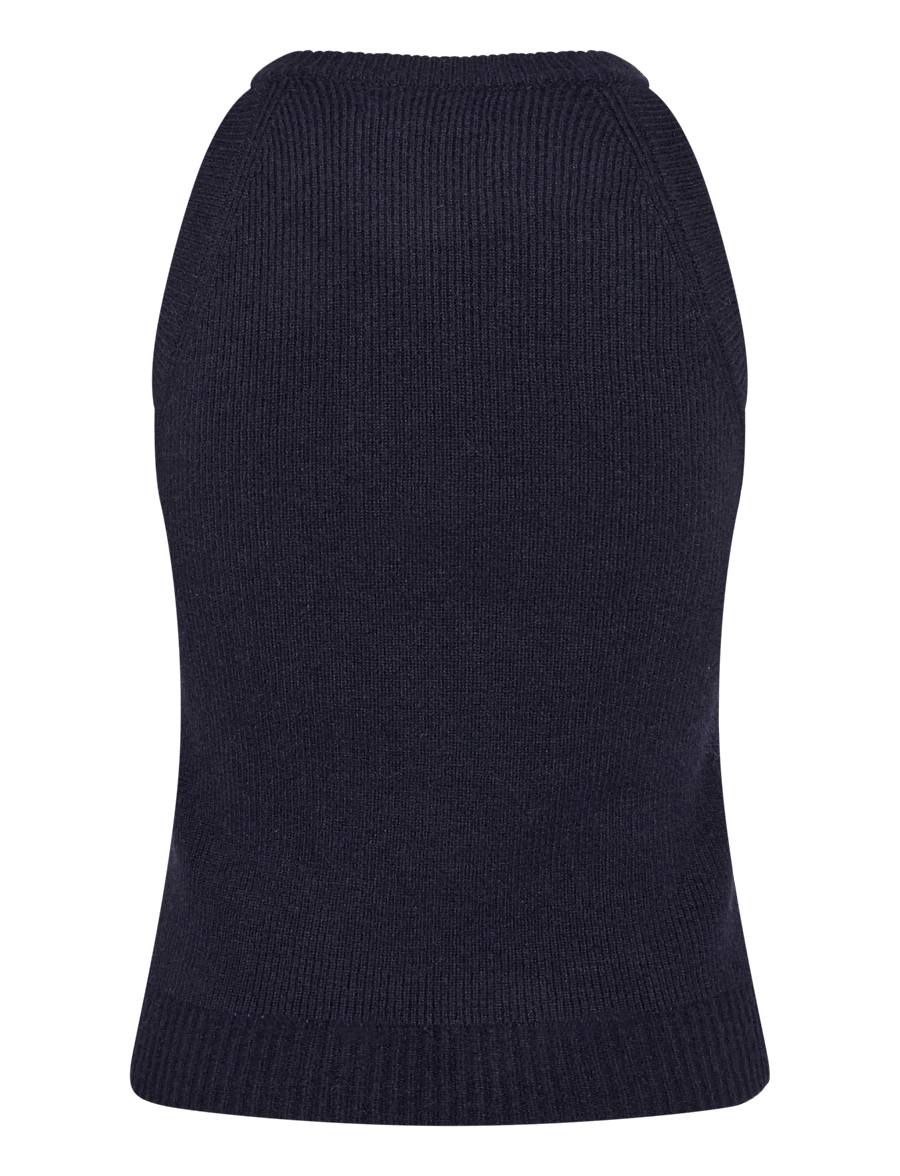 Davida Cashmere - Sleeveless Rib Tank - kaschmir - navy - 1