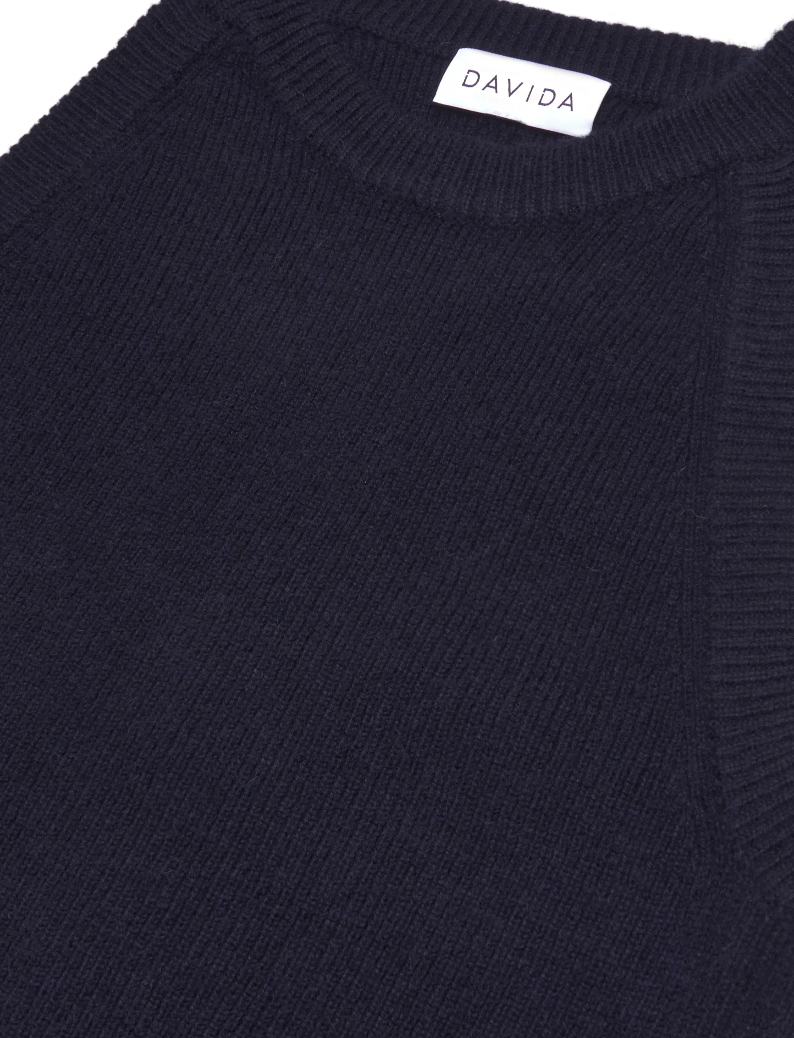 Davida Cashmere - Sleeveless Rib Tank - cashmere - navy - 2