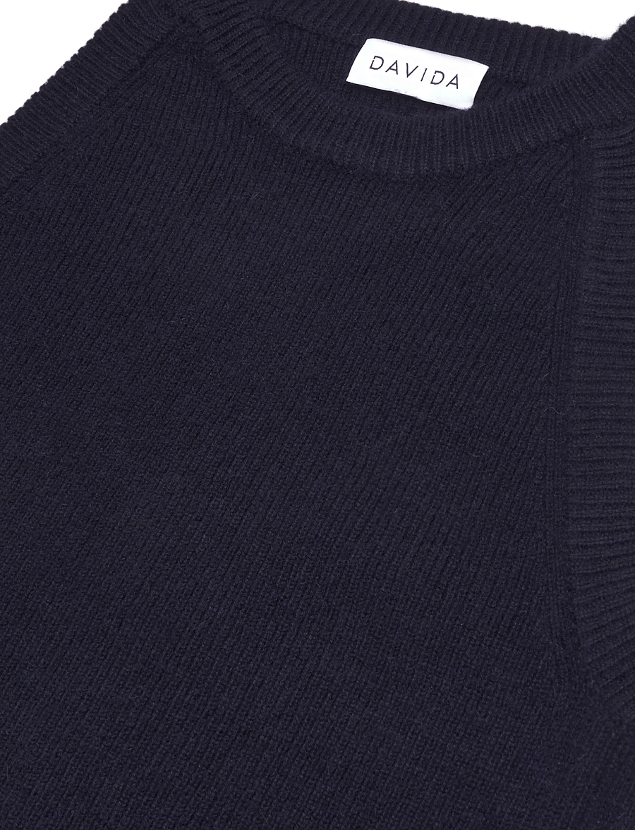 Davida Cashmere - Sleeveless Rib Tank - kaschmir - navy - 2