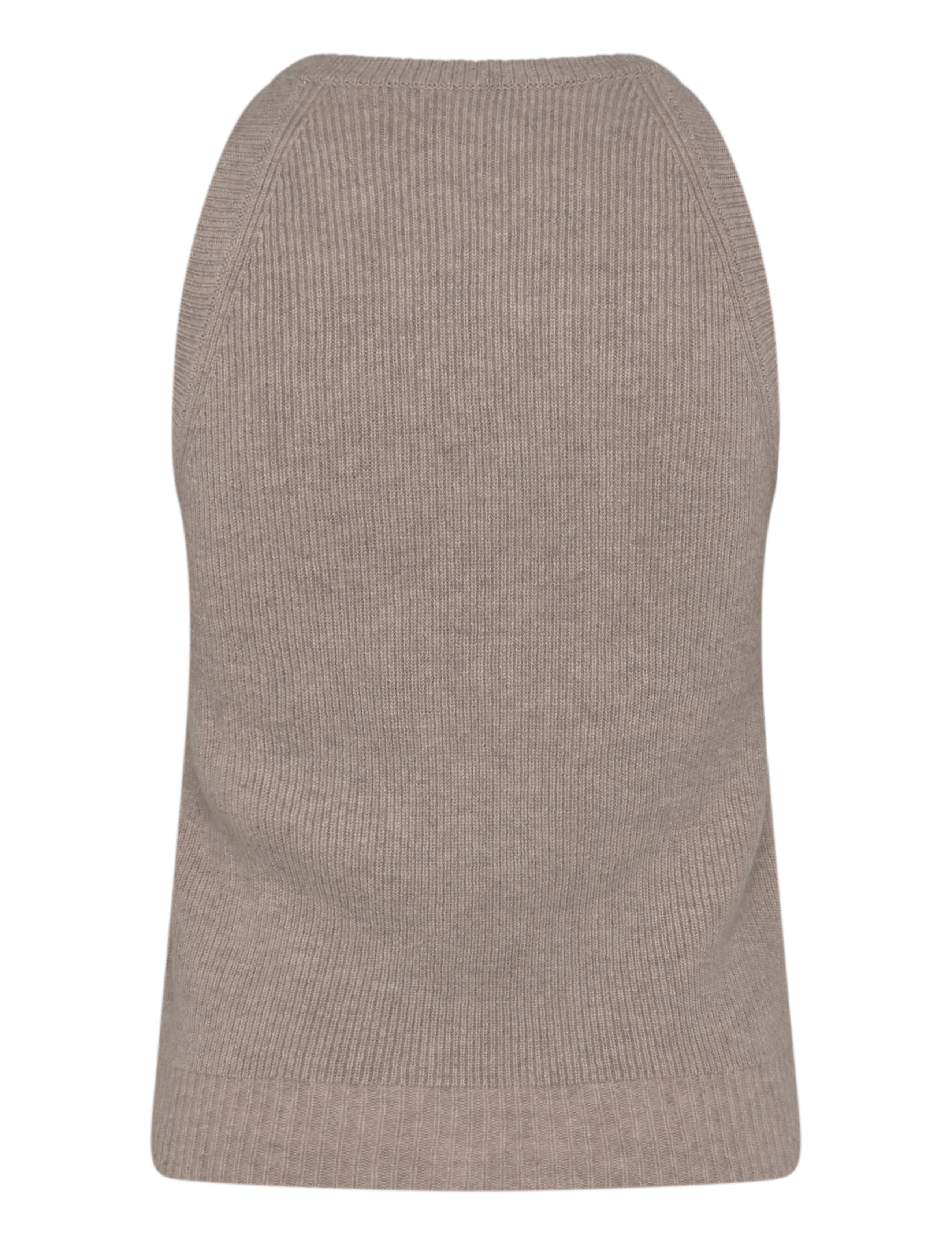 Davida Cashmere - Sleeveless Rib Tank - cashmere - sand - 1