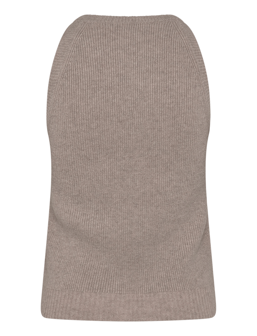 Davida Cashmere - Sleeveless Rib Tank - kaschmir - sand - 1