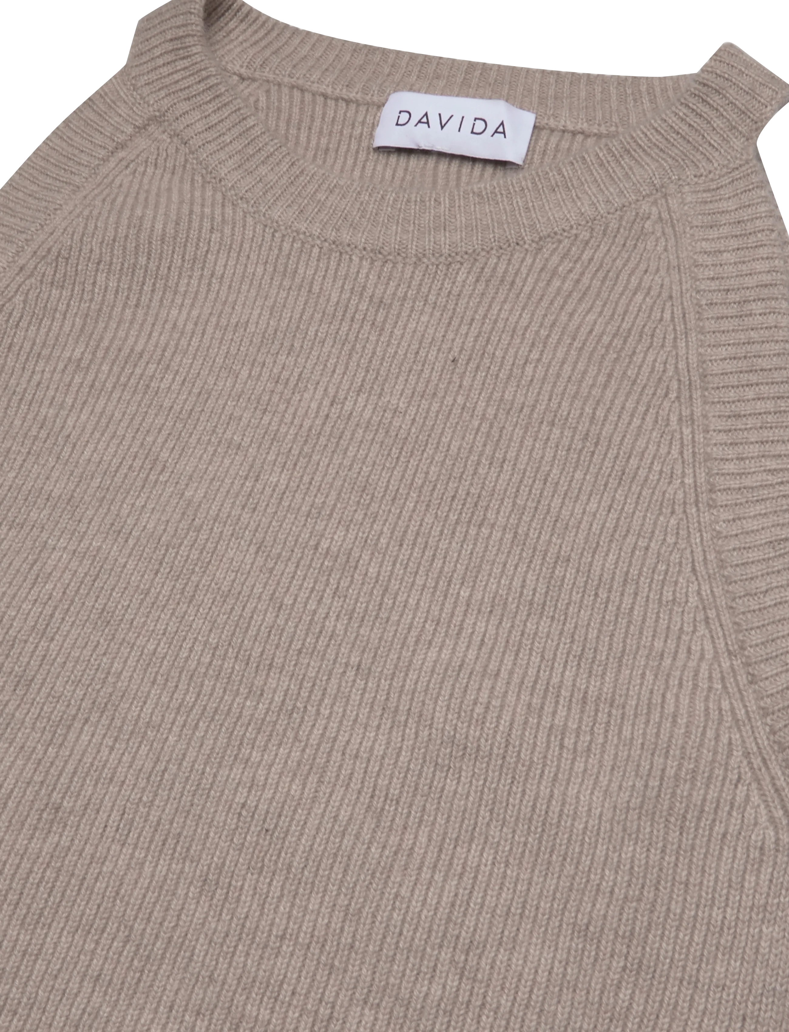 Davida Cashmere - Sleeveless Rib Tank - cashmere - sand - 2