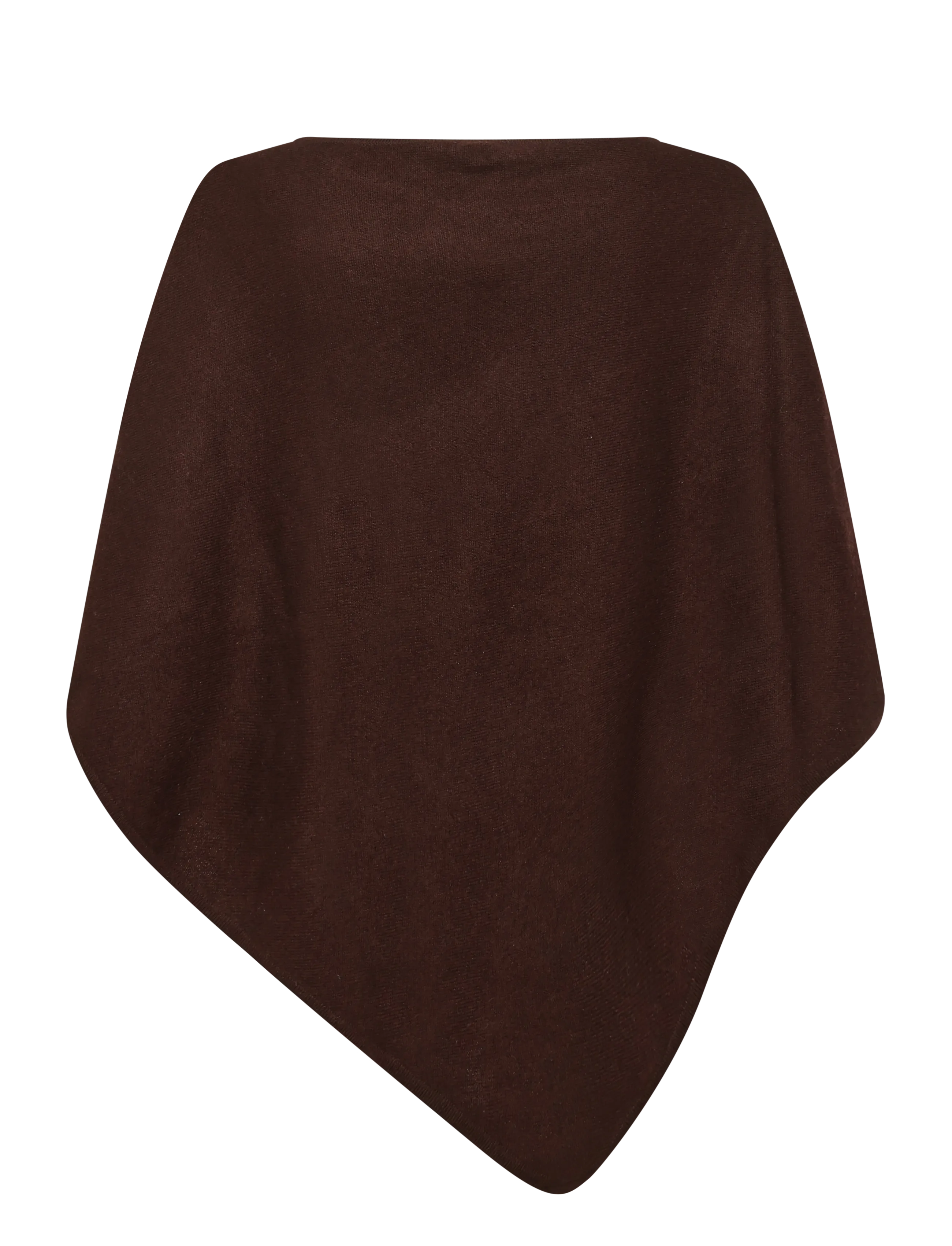 Davida Cashmere - triangle poncho - cashmere - dark chocolate - 1