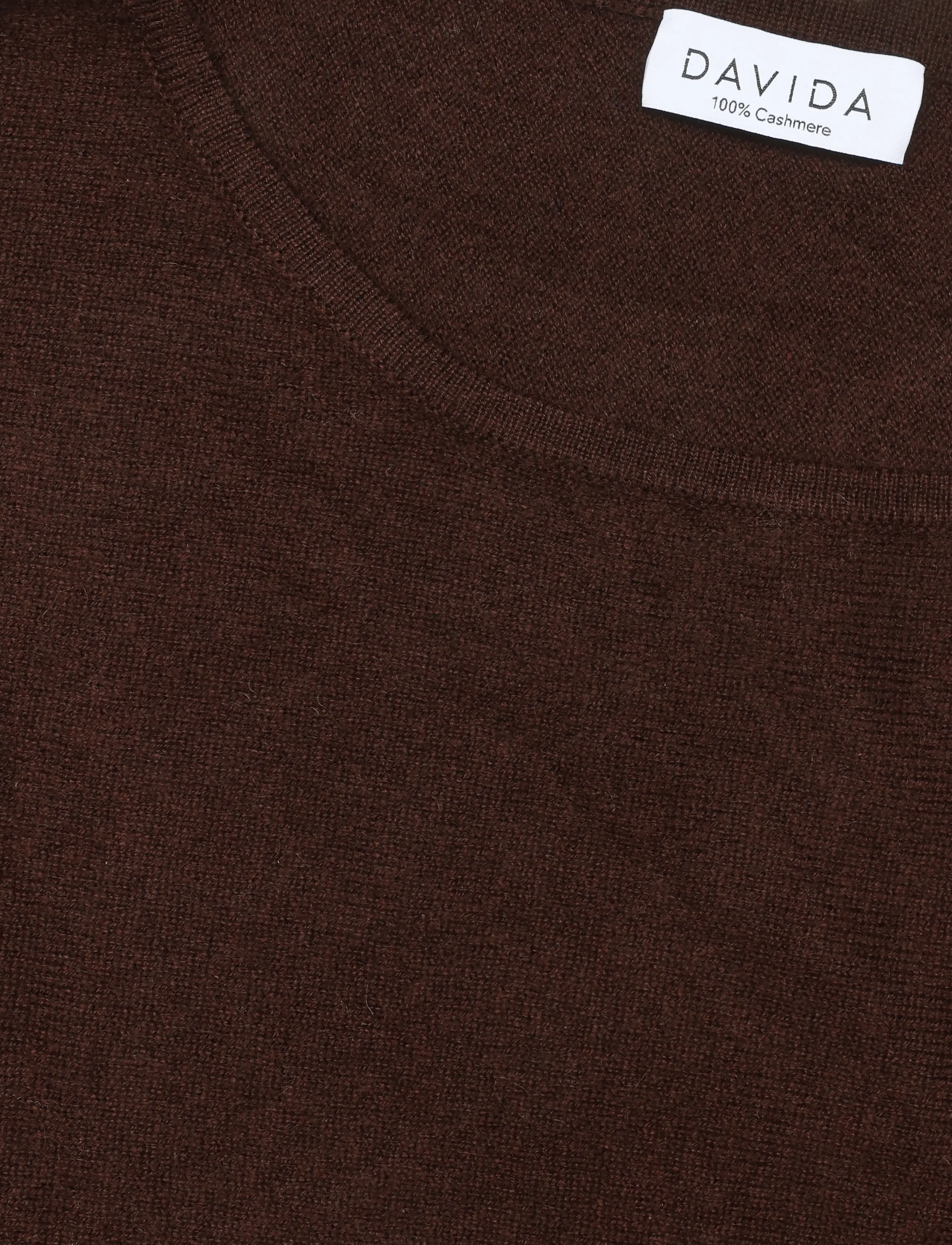 Davida Cashmere - triangle poncho - cashmere - dark chocolate - 2