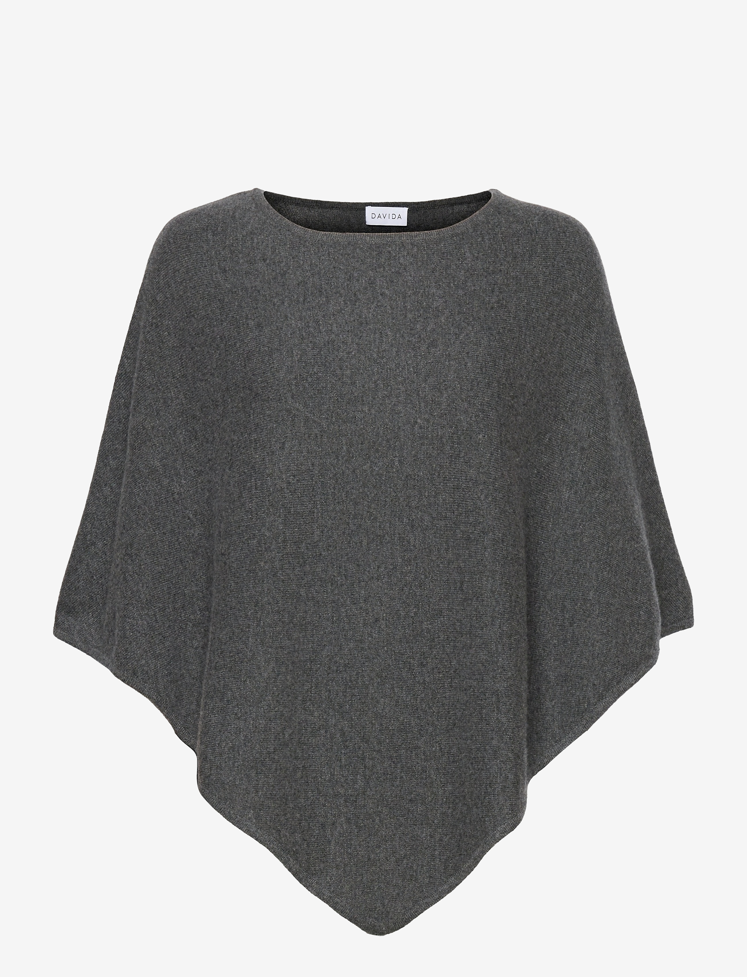 Davida Cashmere Triangle Poncho, One Size, Knitwear, Grau - Ponchos, Frauen