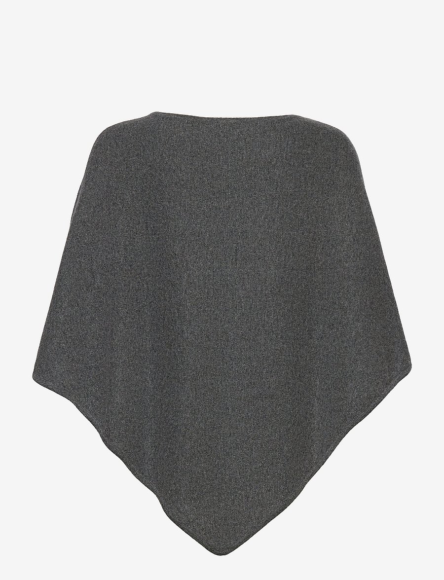 Davida Cashmere - triangle poncho - kashmir - dark grey - 1