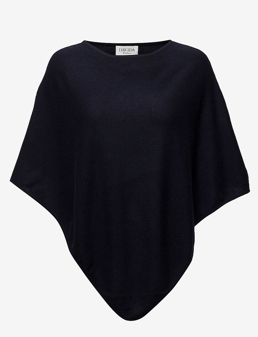 Davida Cashmere - triangle poncho - kašmiir - navy - 0