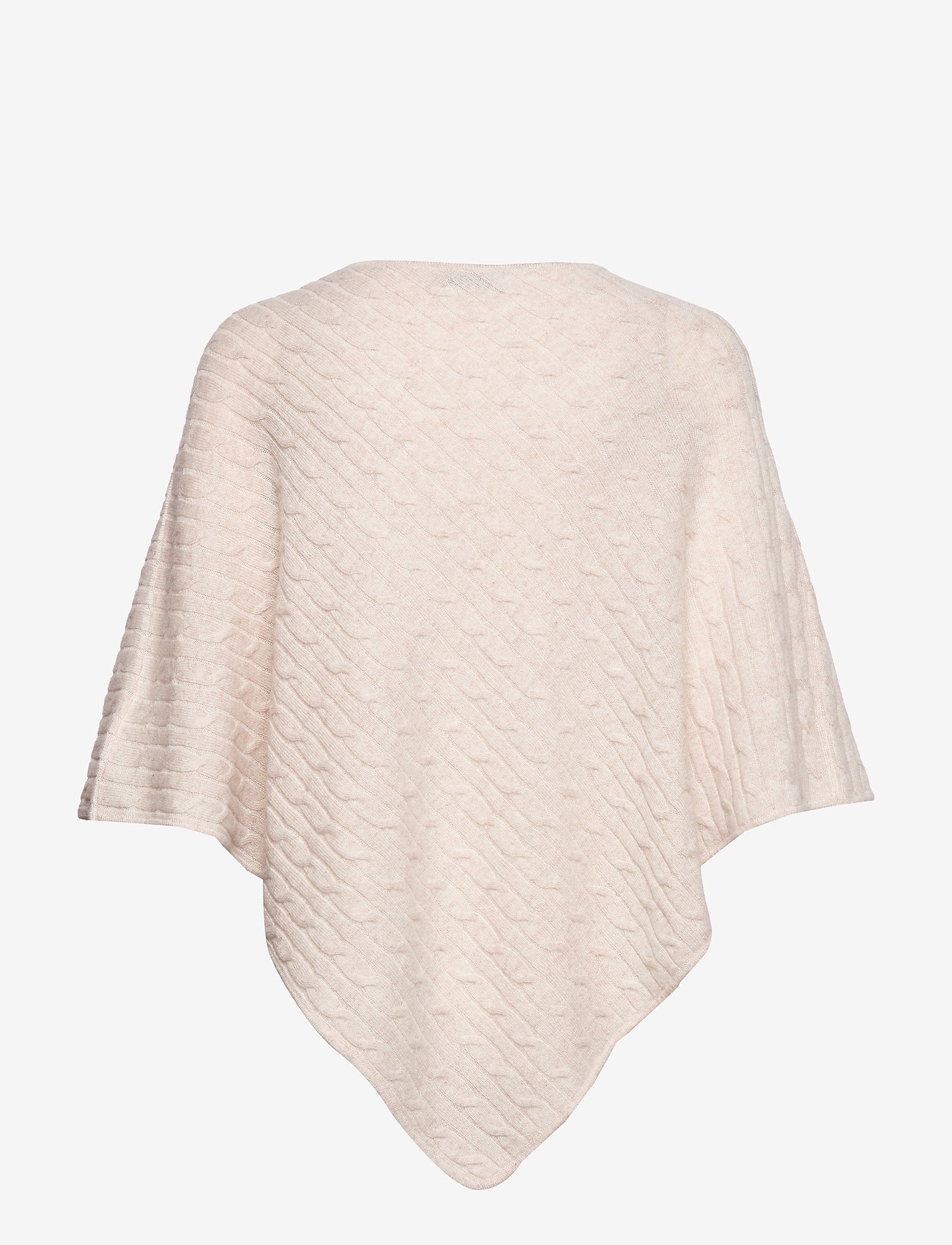 Davida Cashmere - Triangle Cable Poncho - light beige - 1