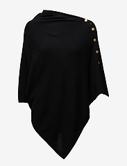 Poncho Gold Buttons - BLACK
