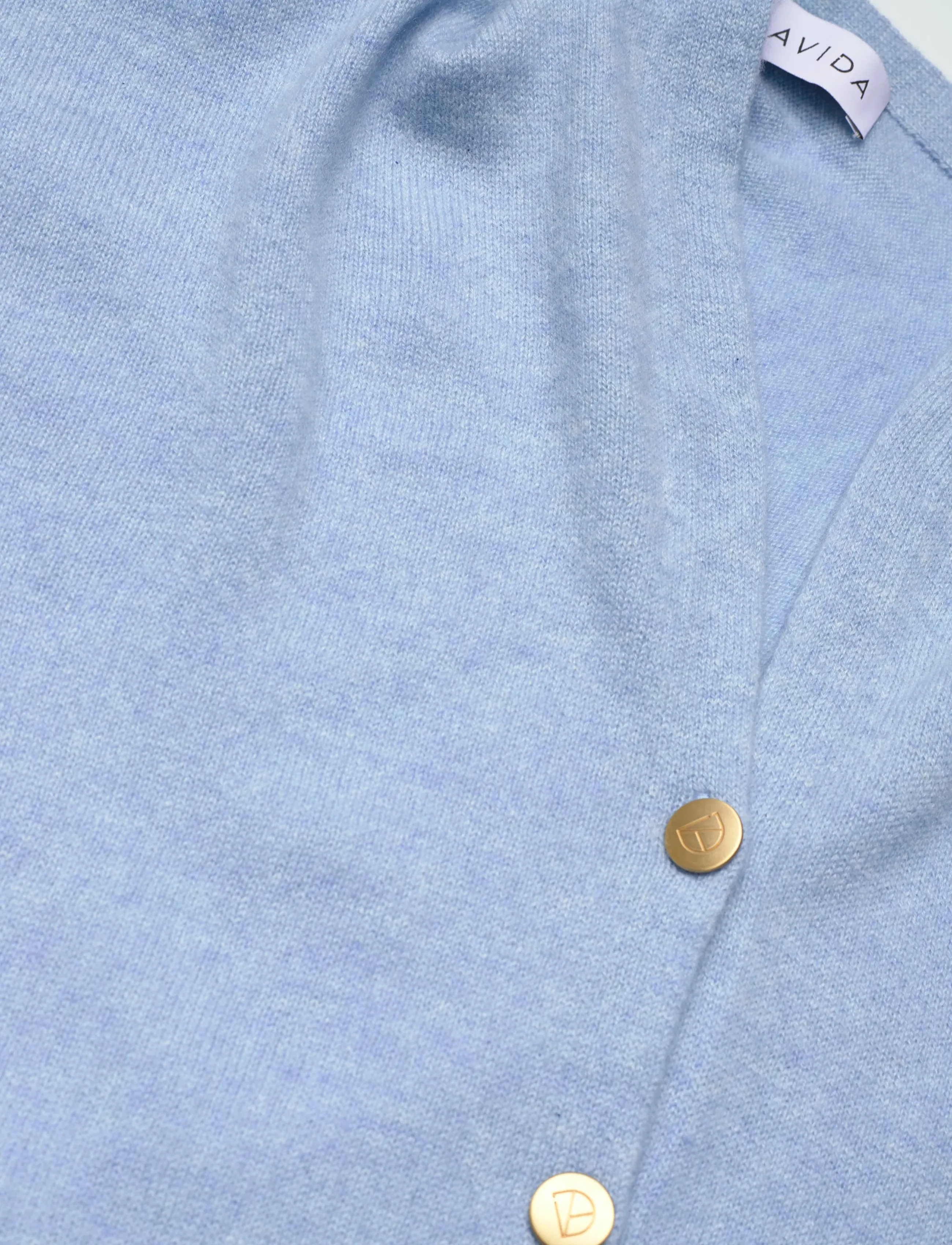 Davida Cashmere - Poncho Gold Buttons - ponchoer og kapper - blue fog - 5