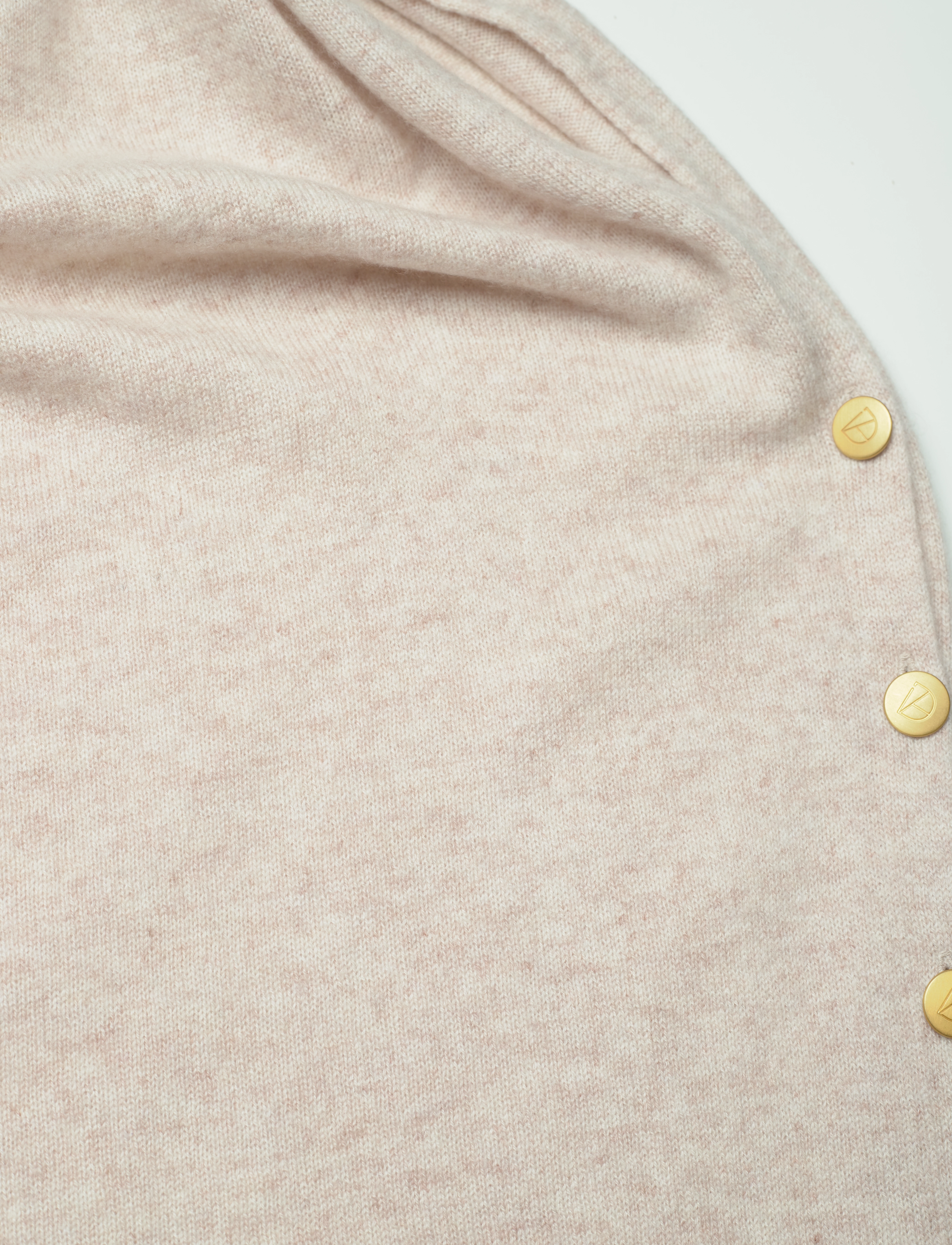 Davida Cashmere - Poncho Gold Buttons - jackor - light beige - 2