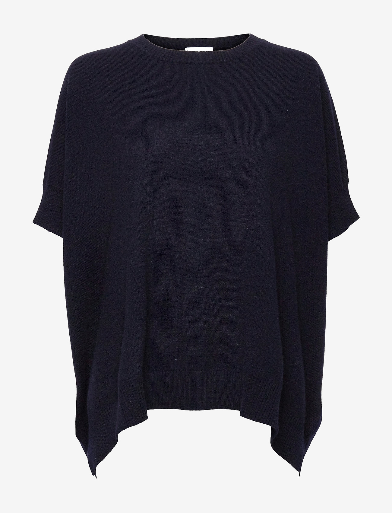 Davida Cashmere - O-neck Poncho Vest - navy - 0