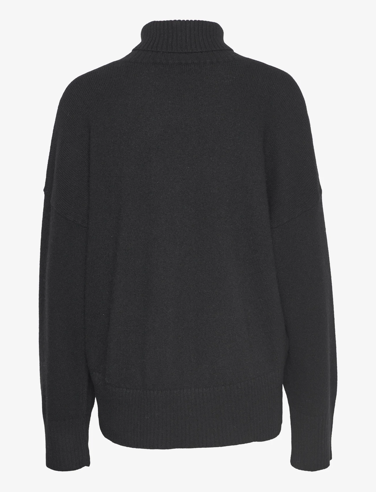 Davida Cashmere - Chunky Roll Neck Sweater - turtleneck - black - 1