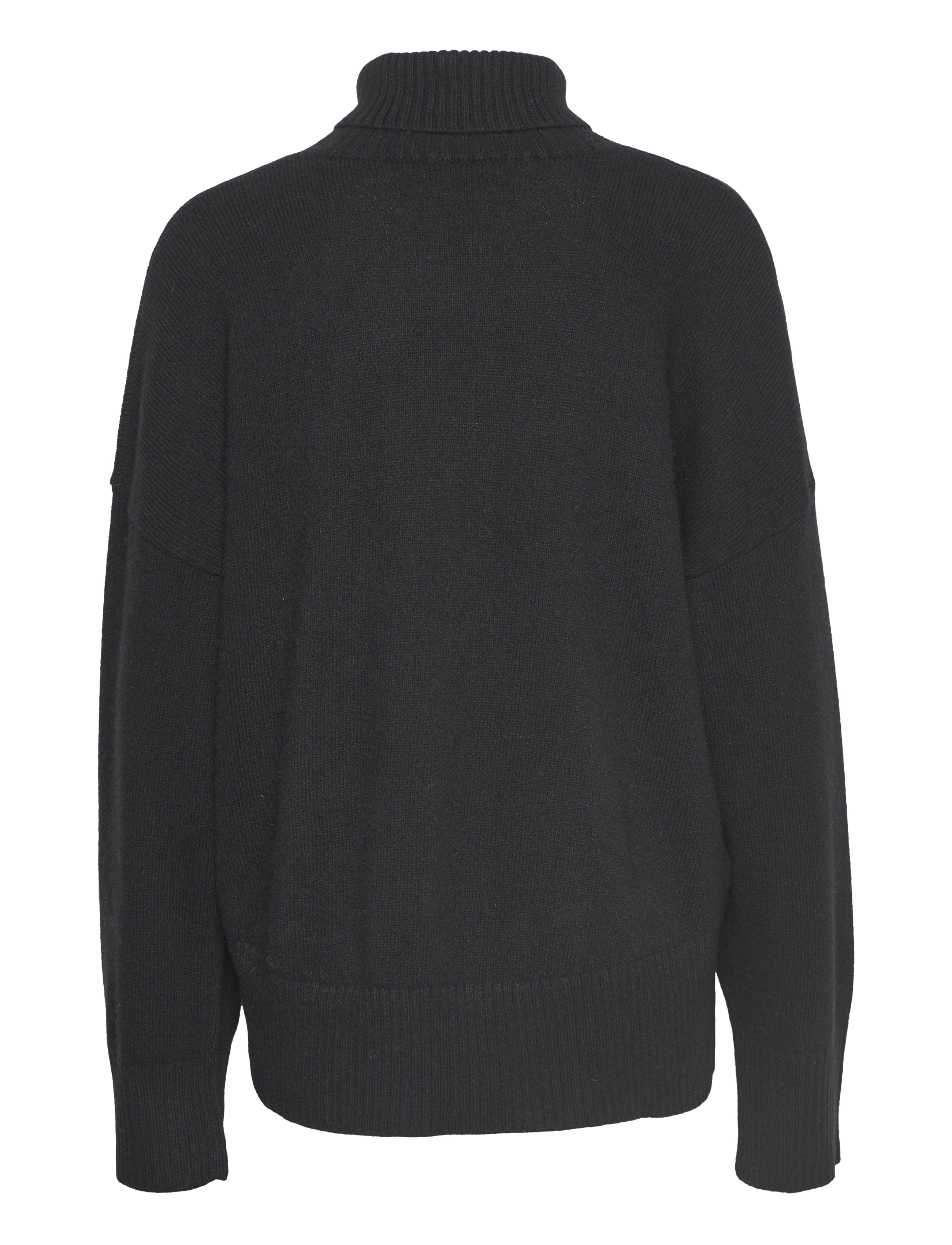 Davida Cashmere - Chunky Roll Neck Sweater - kashmir - black - 1